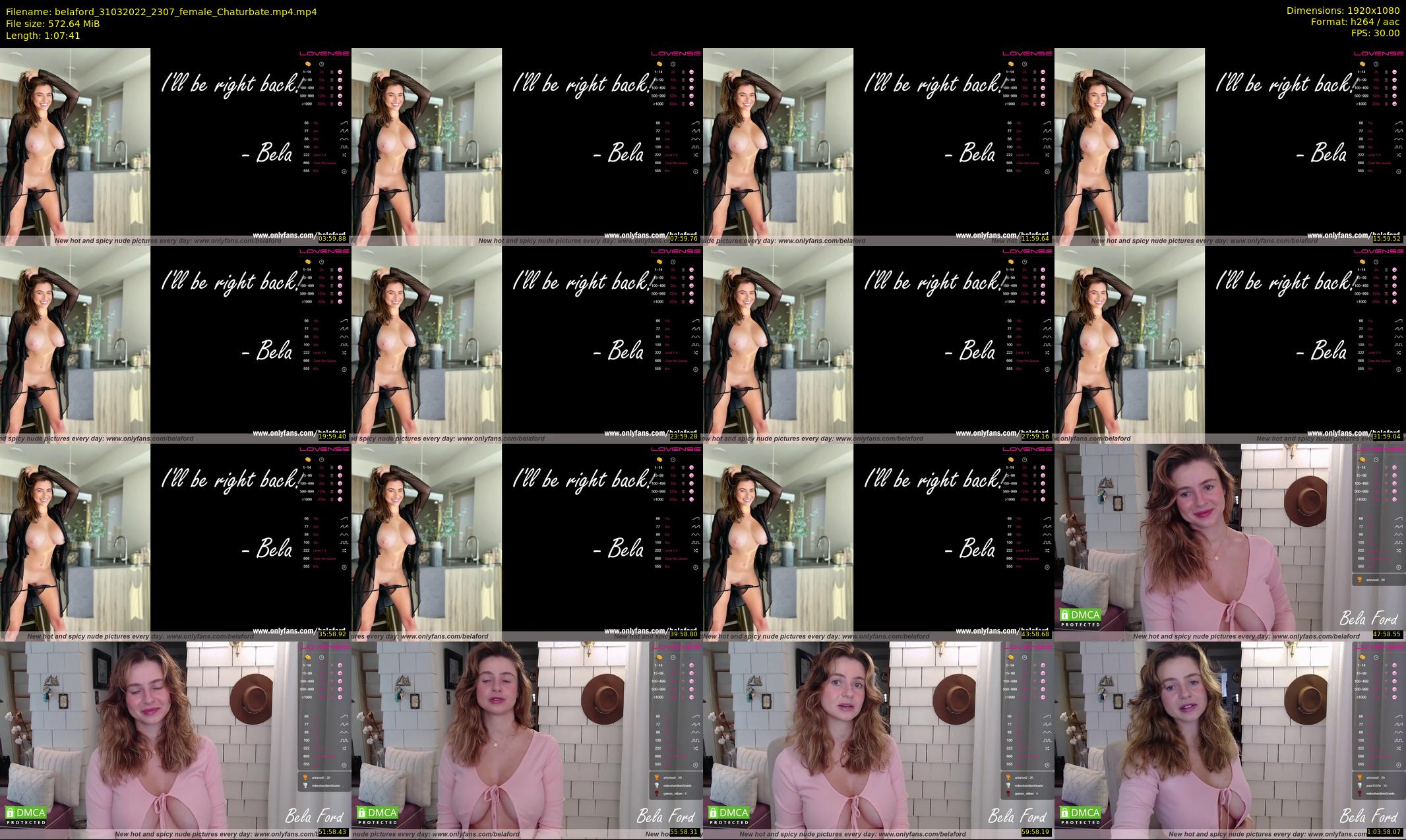 belaford — 68 minute Chaturbate female cam show recording, 1080p, Mar 31, 2022
