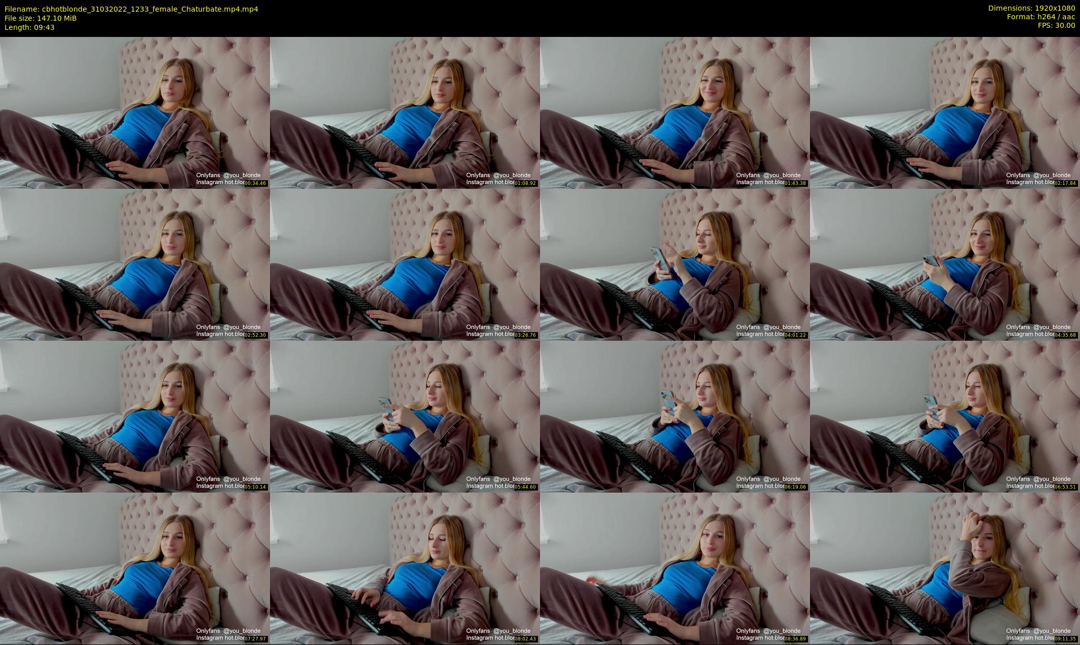 cbhotblonde — 10 minute Chaturbate female cam show recording, 1080p, Mar 31, 2022