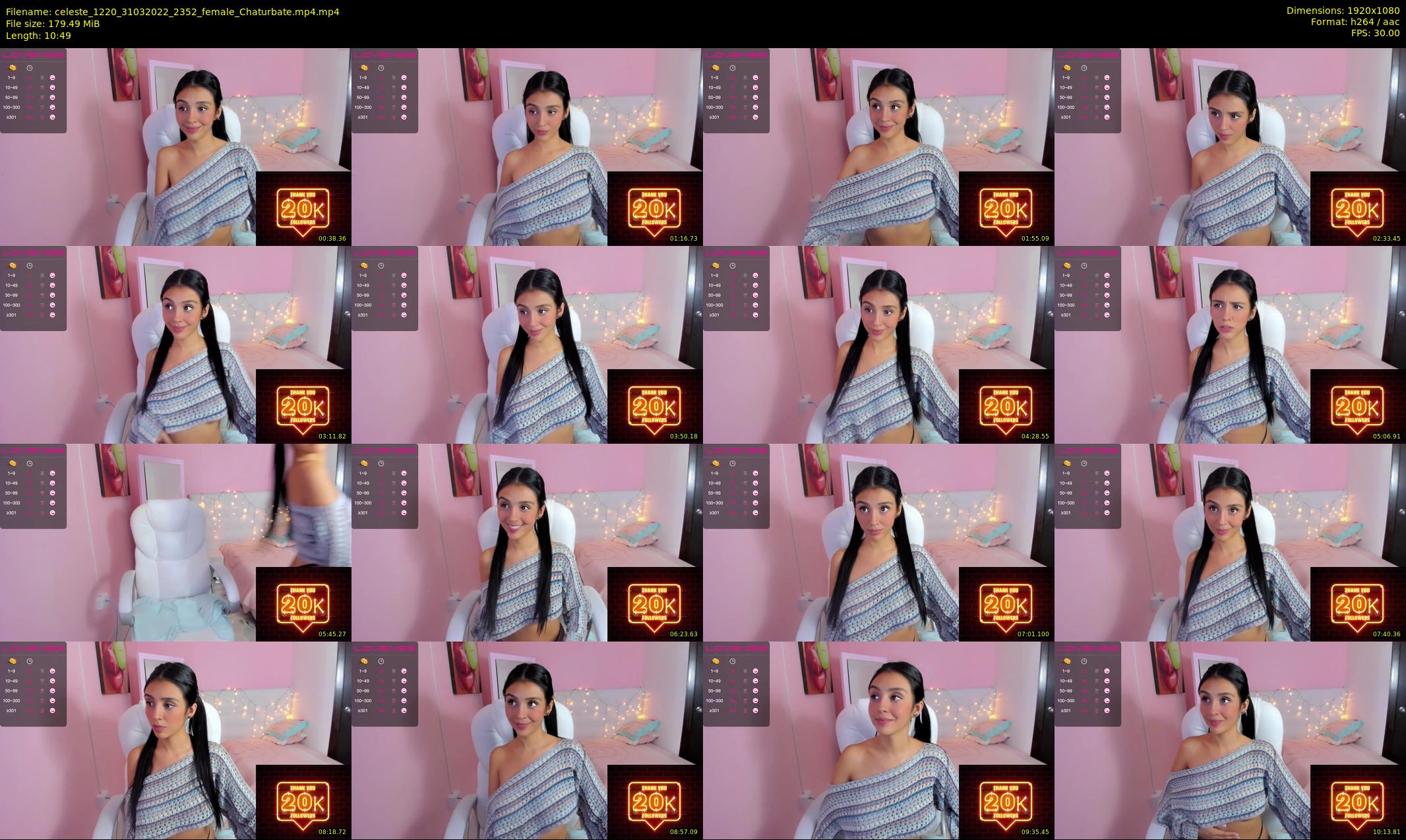 celeste_1220 — 11 minute Chaturbate female cam show recording, 1080p, Mar 31, 2022