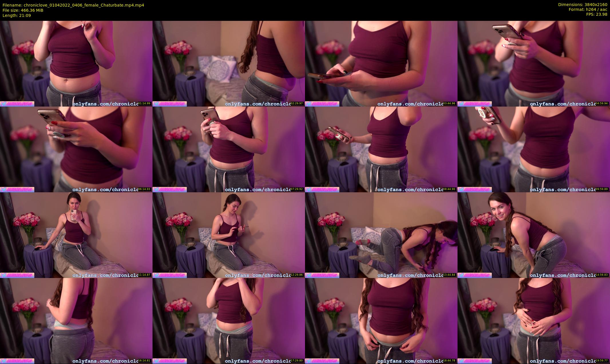chroniclove — 22 minute Chaturbate female cam show recording, 4K, Apr 1, 2022