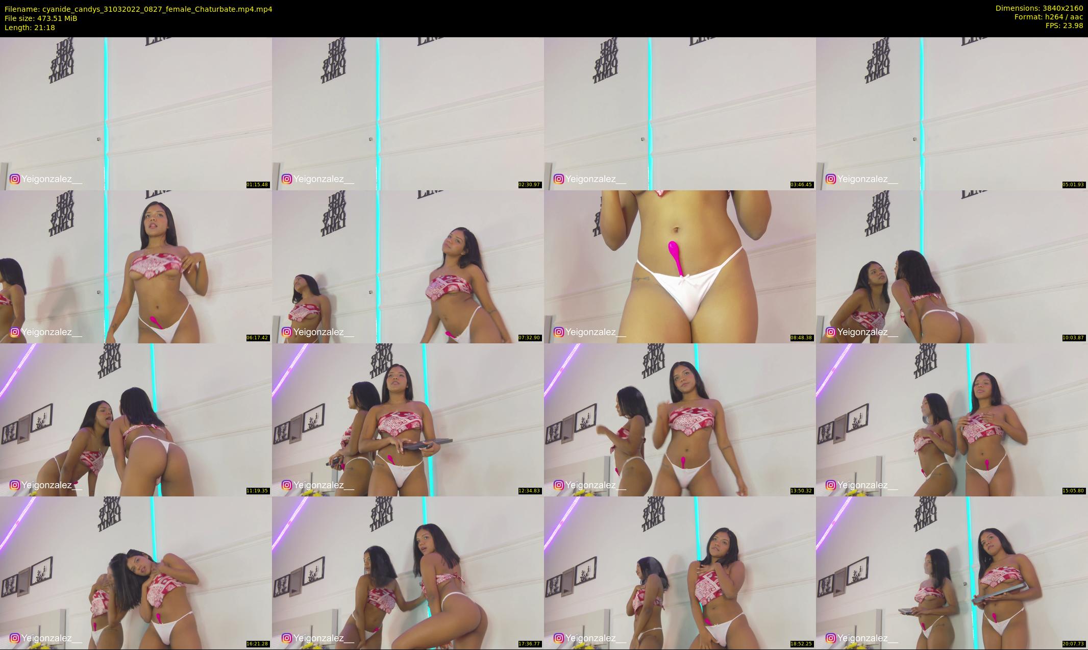 cyanide_candys — 22 minute Chaturbate female cam show recording, 4K, Mar 31, 2022
