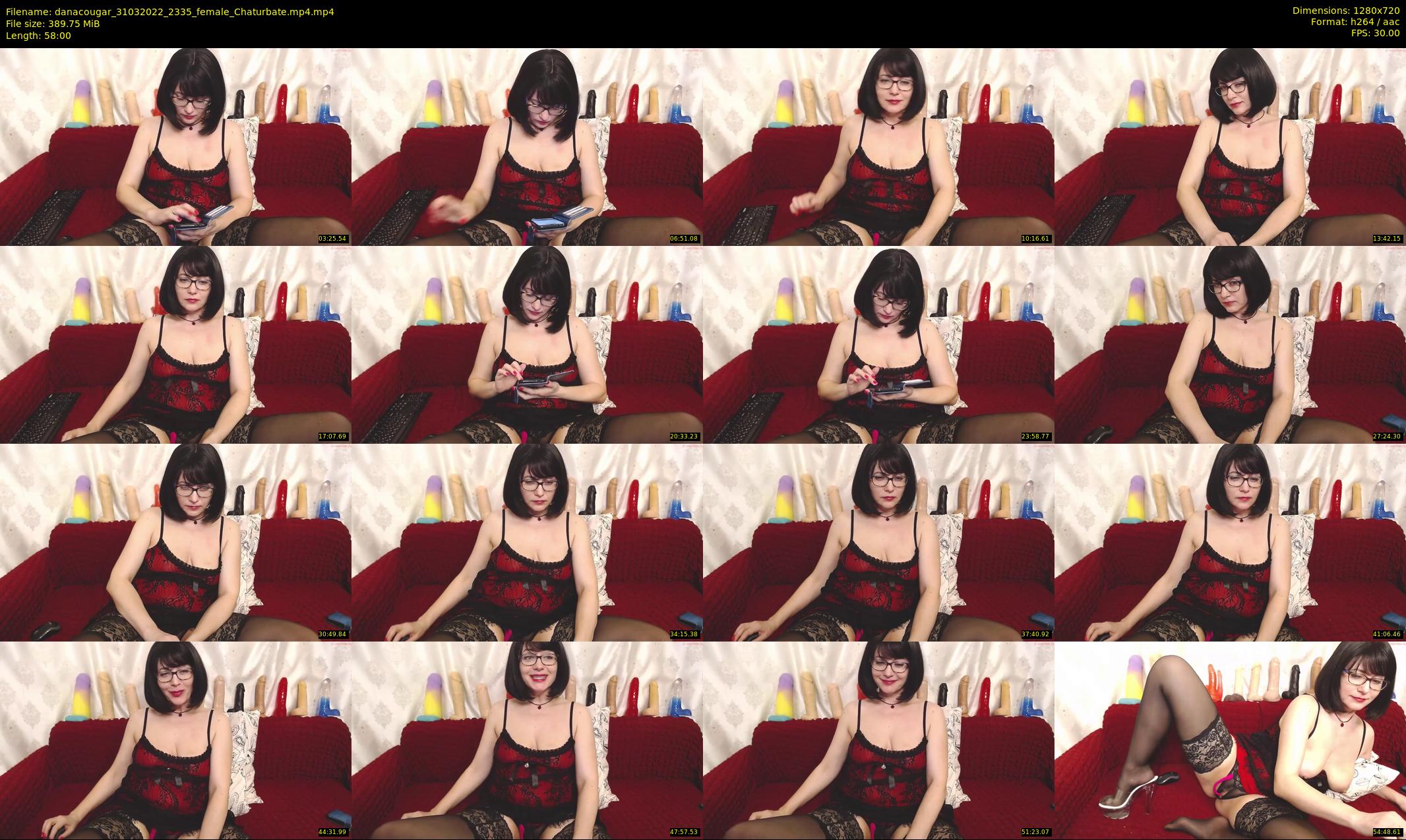 danacougar — 58 minute Chaturbate female cam show recording, 720p, Mar 31, 2022