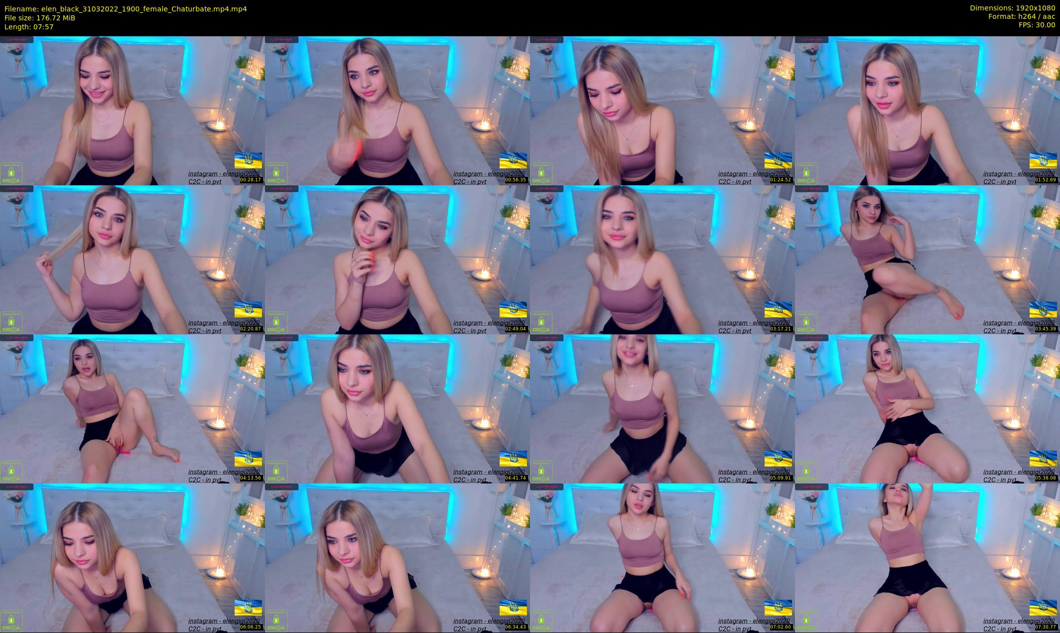 elen_black — 8 minute Chaturbate female cam show recording, 1080p, Mar 31, 2022