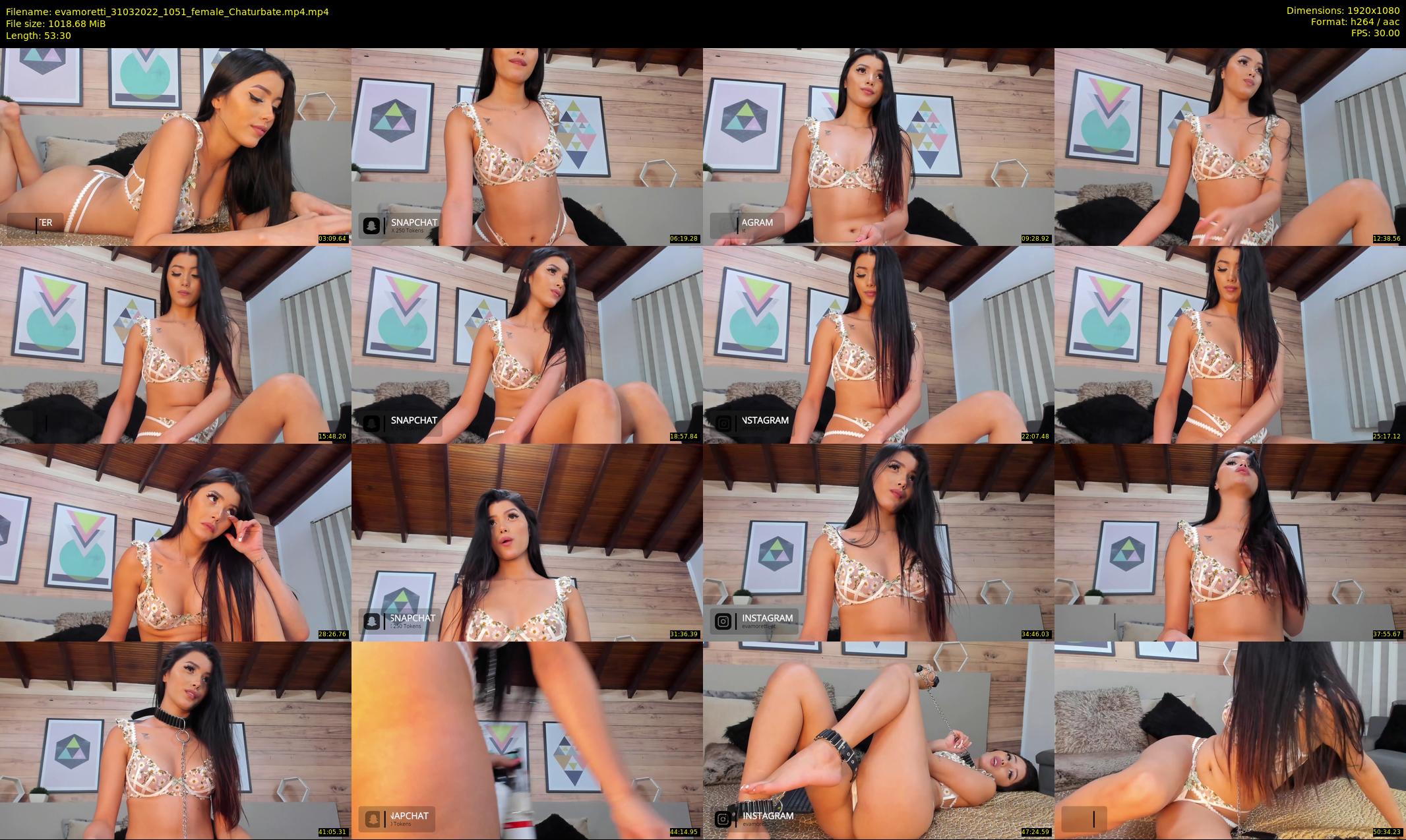 evamoretti — 54 minute Chaturbate female cam show recording, 1080p, Mar 31, 2022