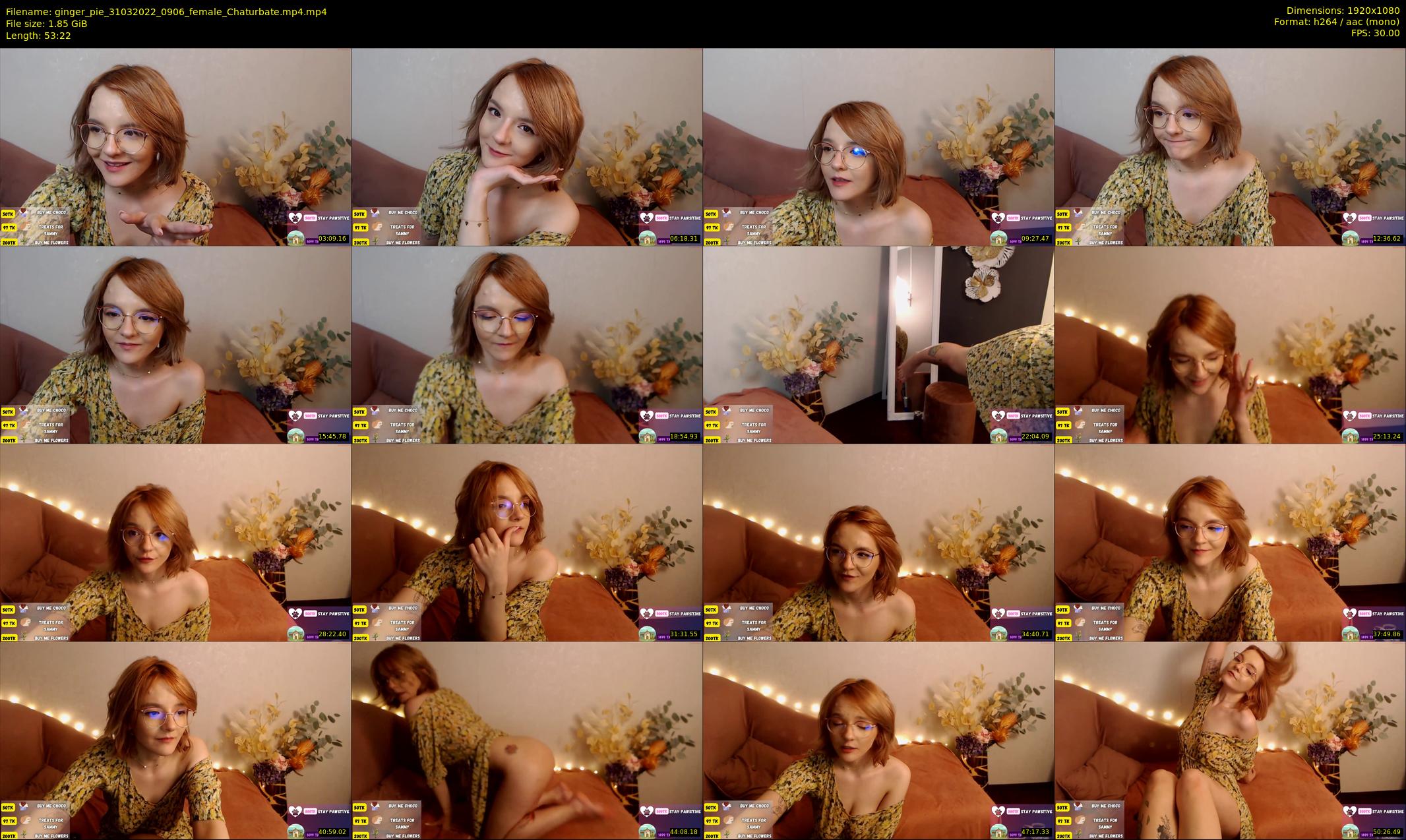 ginger_pie — 54 minute Chaturbate female cam show recording, 1080p, Mar 31, 2022