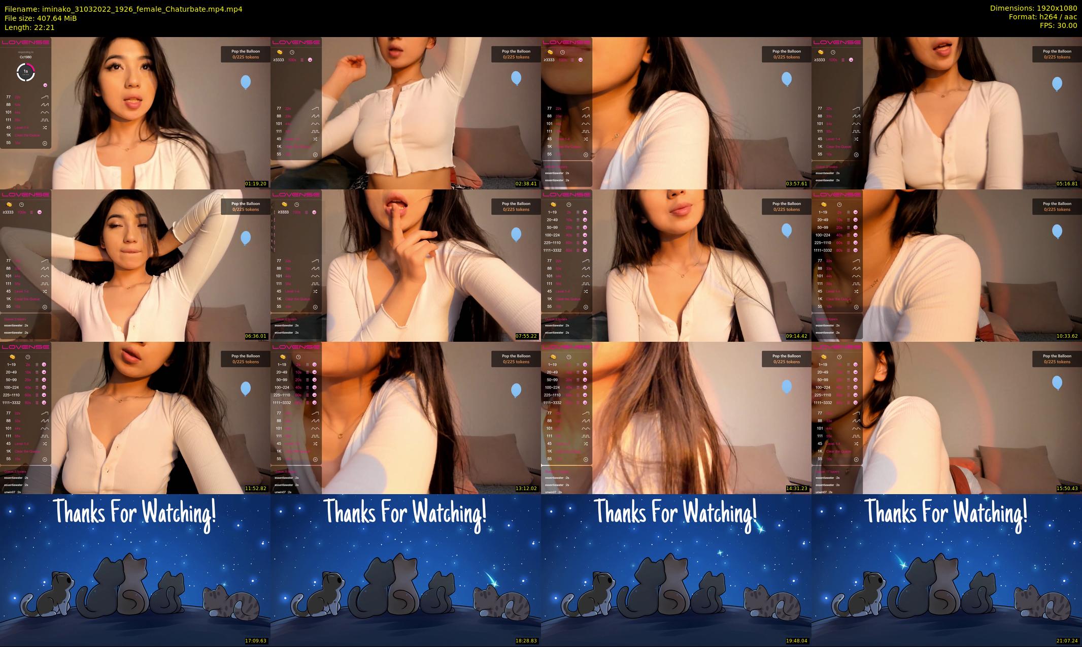 iminako — 23 minute Chaturbate female cam show recording, 1080p, Mar 31, 2022