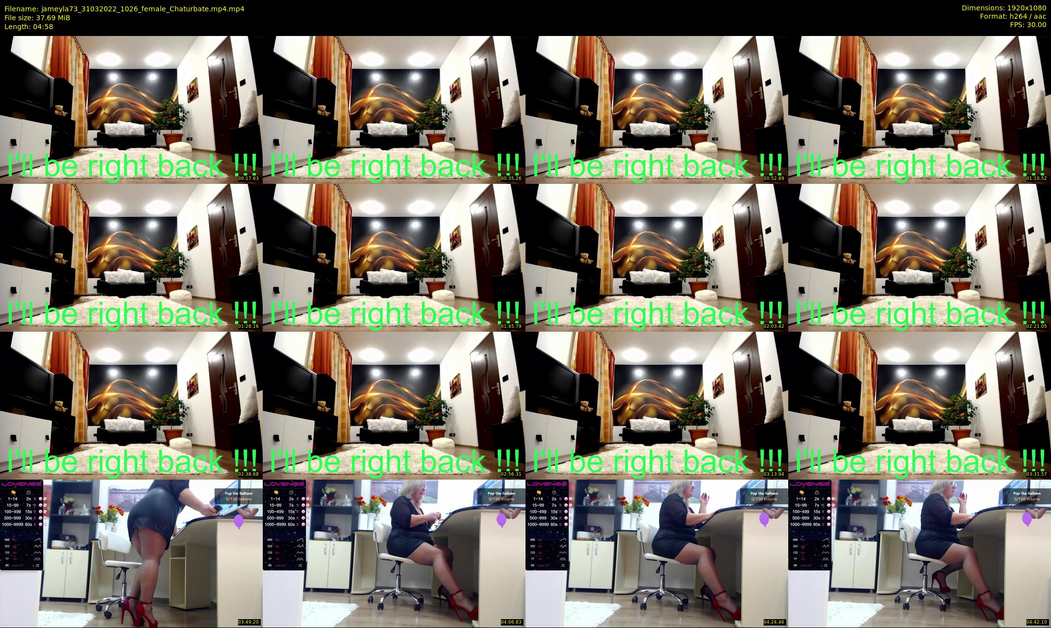 jameyla73 — 5 minute Chaturbate female cam show recording, 1080p, Mar 31, 2022