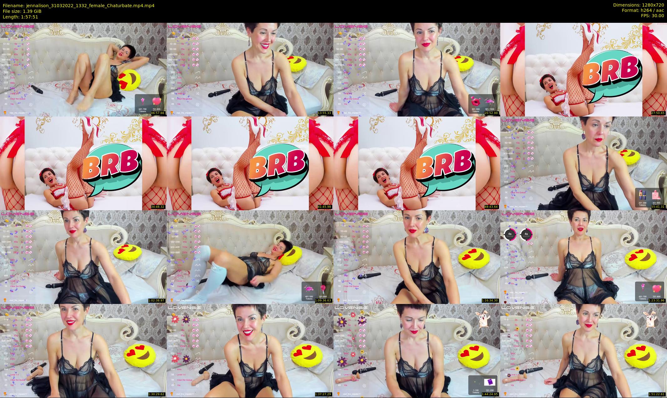 jennalison — 118 minute Chaturbate female cam show recording, 720p, Mar 31, 2022