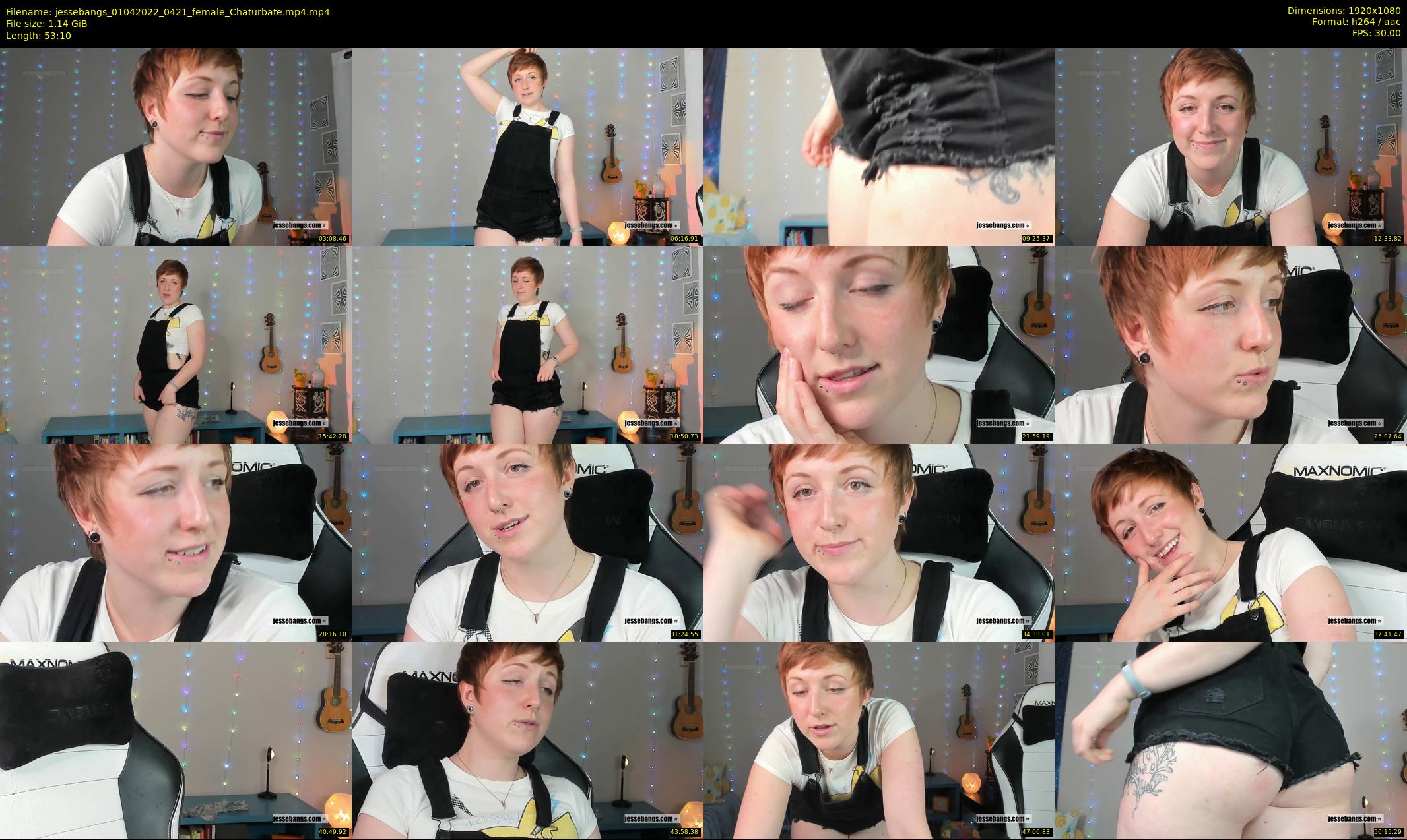 jessebangs — 54 minute Chaturbate female cam show recording, 1080p, Apr 1, 2022
