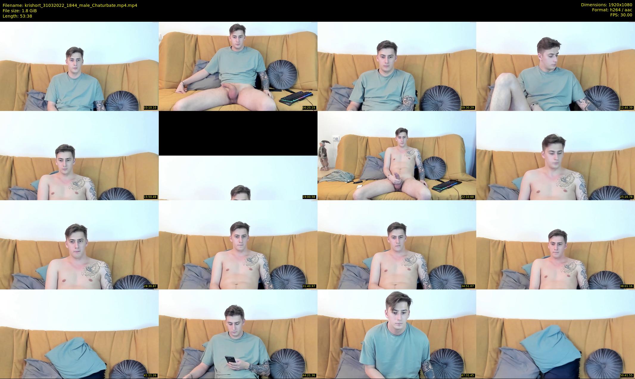 krishort — 54 minute Chaturbate male cam show recording, 1080p, Mar 31, 2022