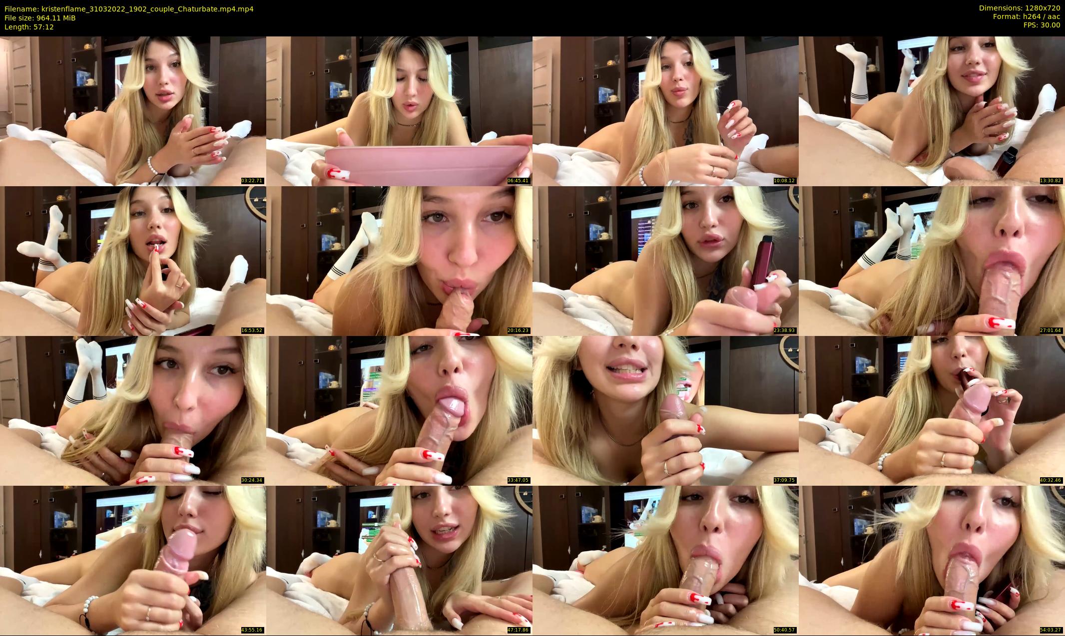 kristenflame — 58 minute Chaturbate couple cam show recording, 720p, Mar 31, 2022