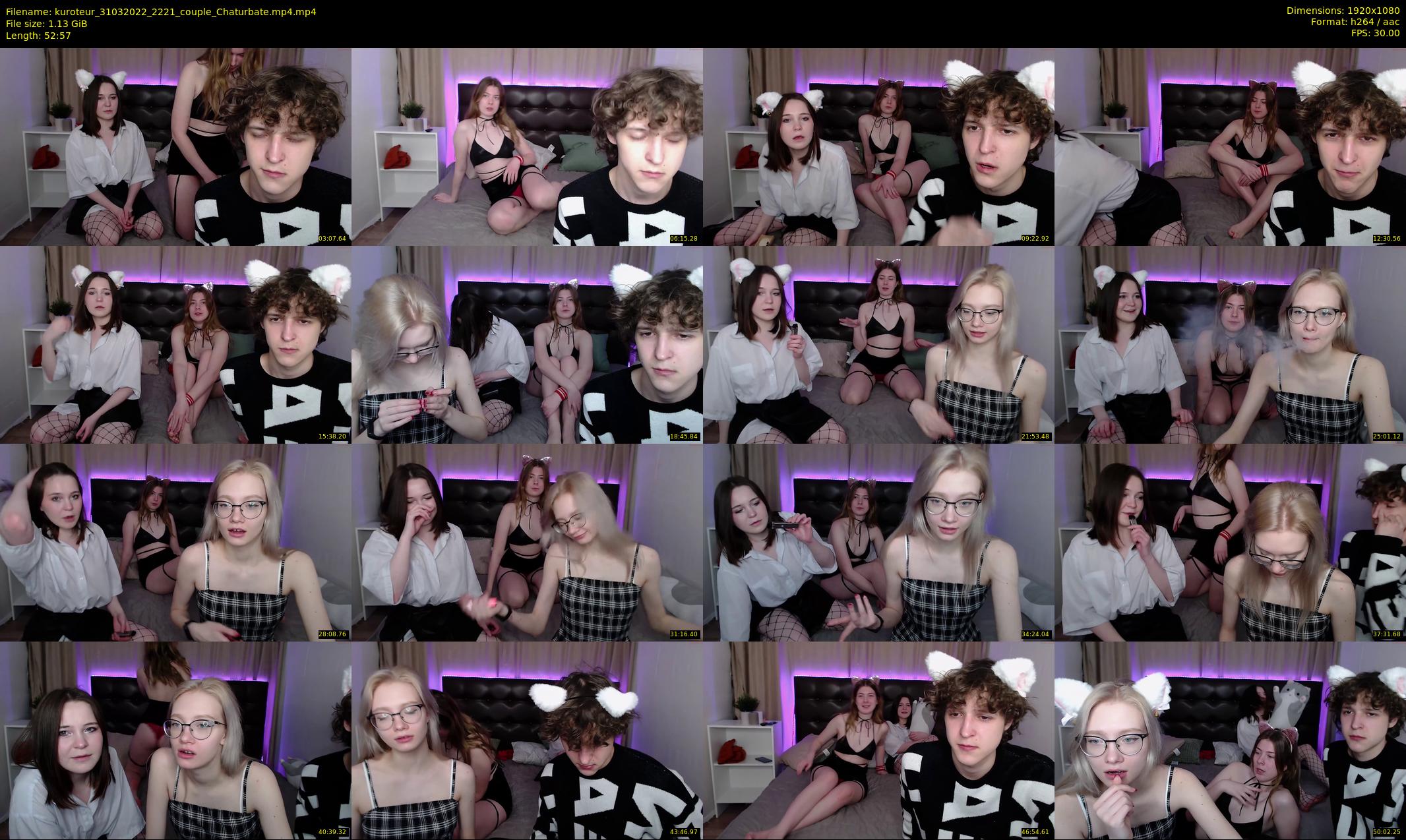 kuroteur — 53 minute Chaturbate couple cam show recording, 1080p, Mar 31, 2022