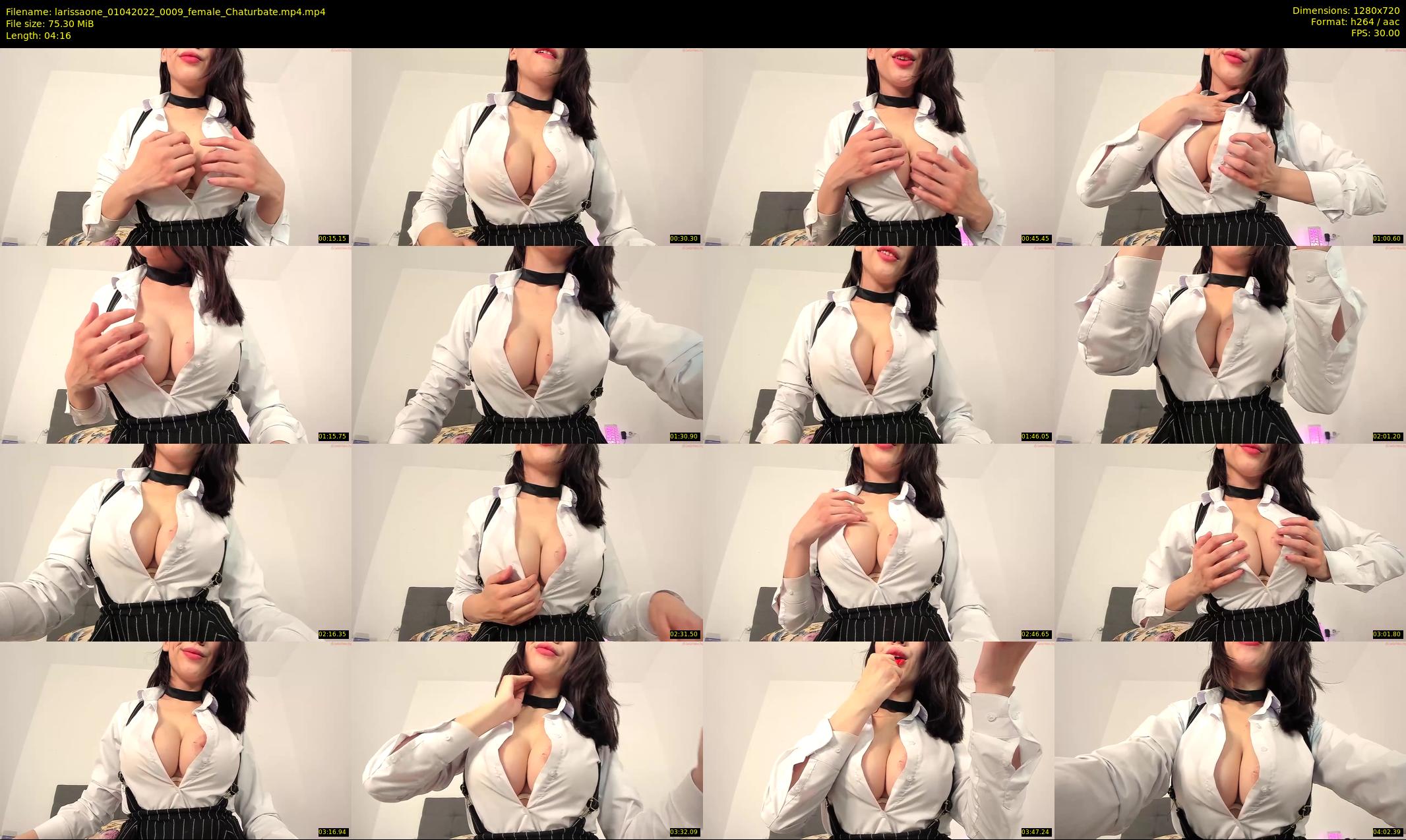 larissaone — 5 minute Chaturbate female cam show recording, 720p, Apr 1, 2022
