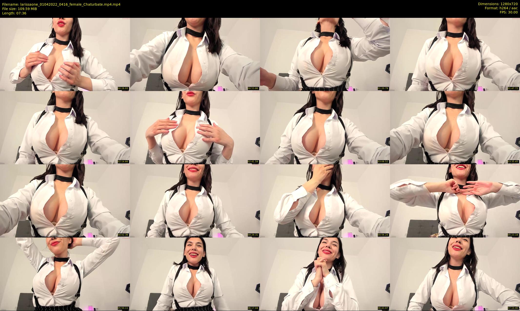 larissaone — 8 minute Chaturbate female cam show recording, 720p, Apr 1, 2022
