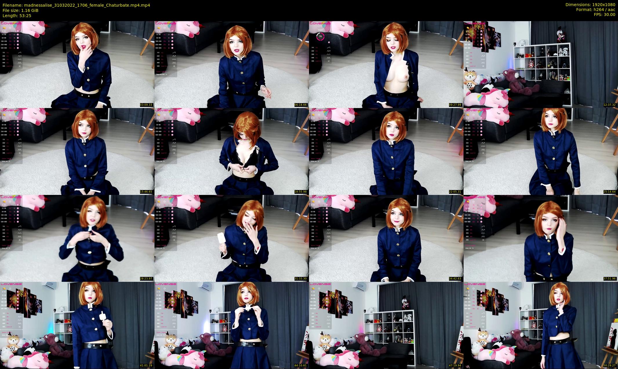 madnessalise — 54 minute Chaturbate female cam show recording, 1080p, Mar 31, 2022