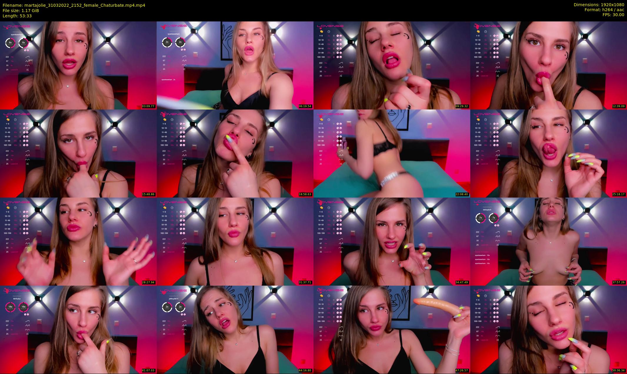martajolie — 54 minute Chaturbate female cam show recording, 1080p, Mar 31, 2022