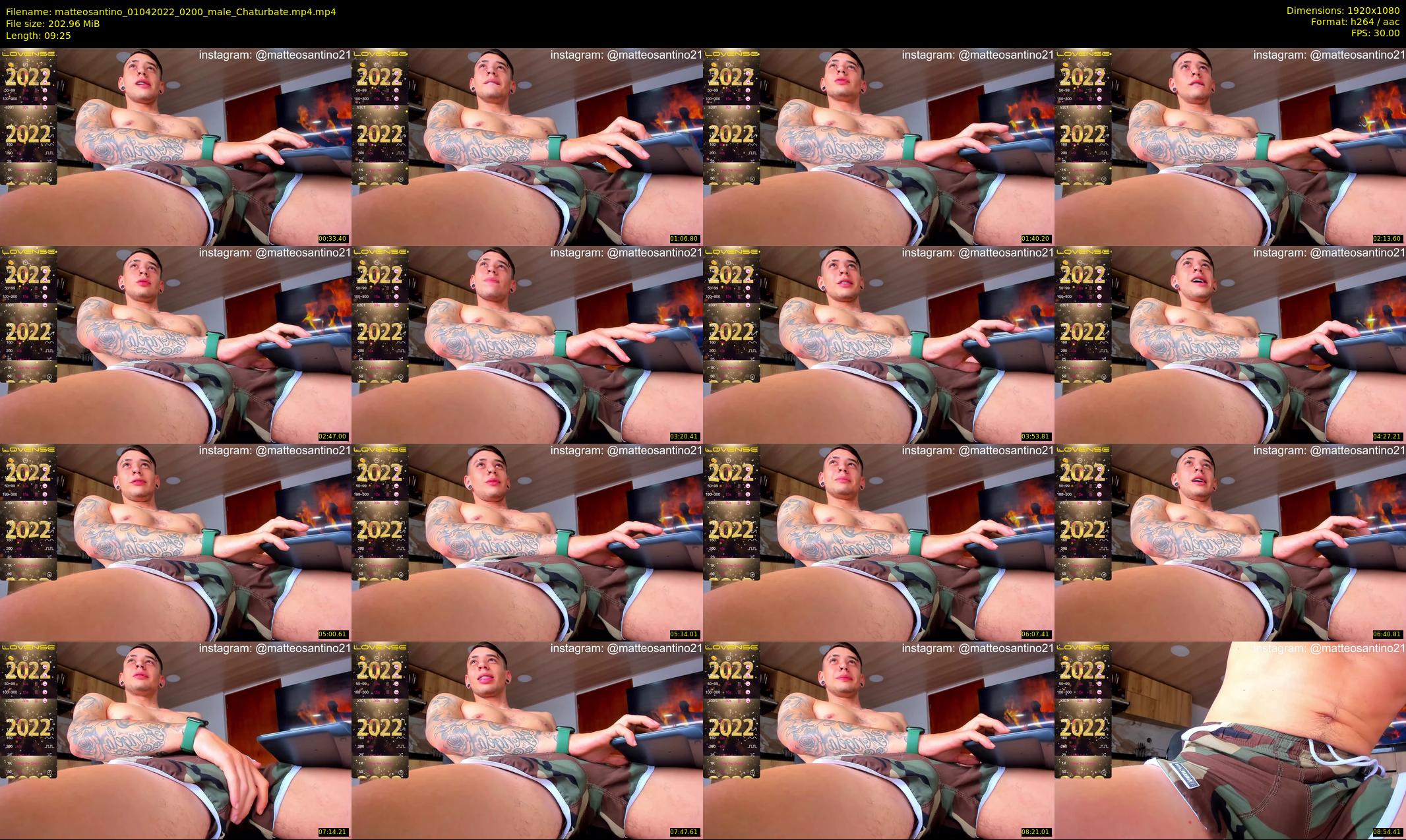 matteosantino — 10 minute Chaturbate male cam show recording, 1080p, Apr 1, 2022
