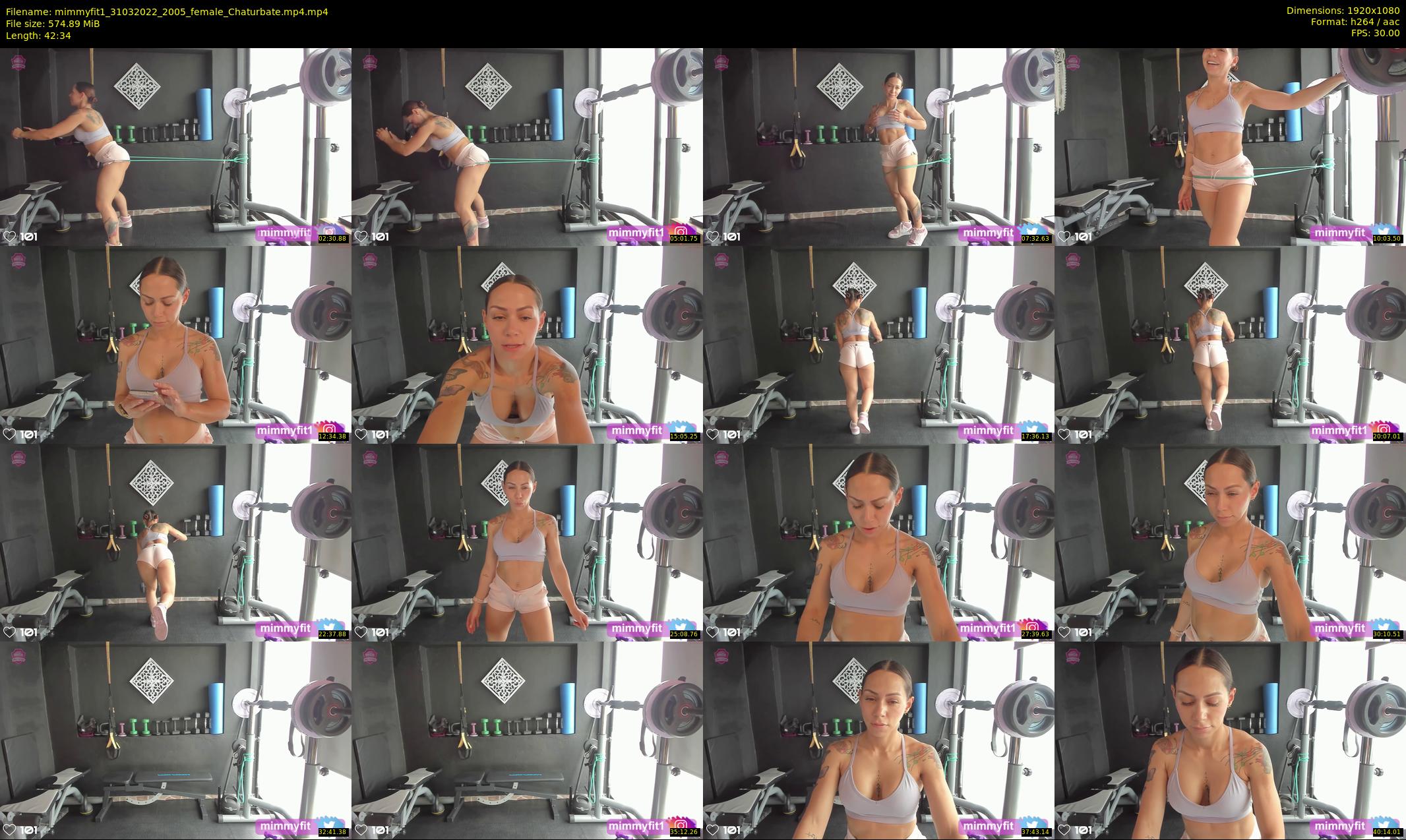 mimmyfit1 — 43 minute Chaturbate female cam show recording, 1080p, Mar 31, 2022