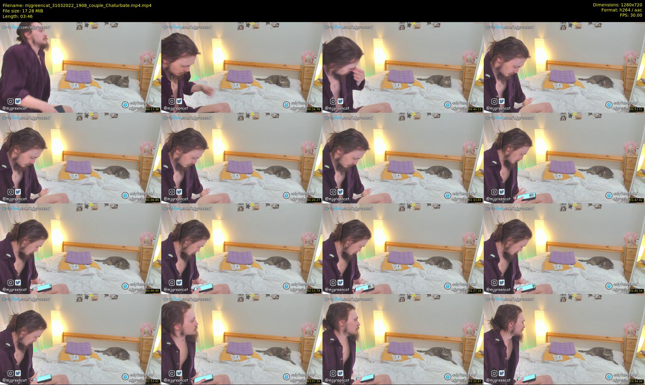 mjgreencat — 4 minute Chaturbate female cam show recording, 720p, Mar 31, 2022