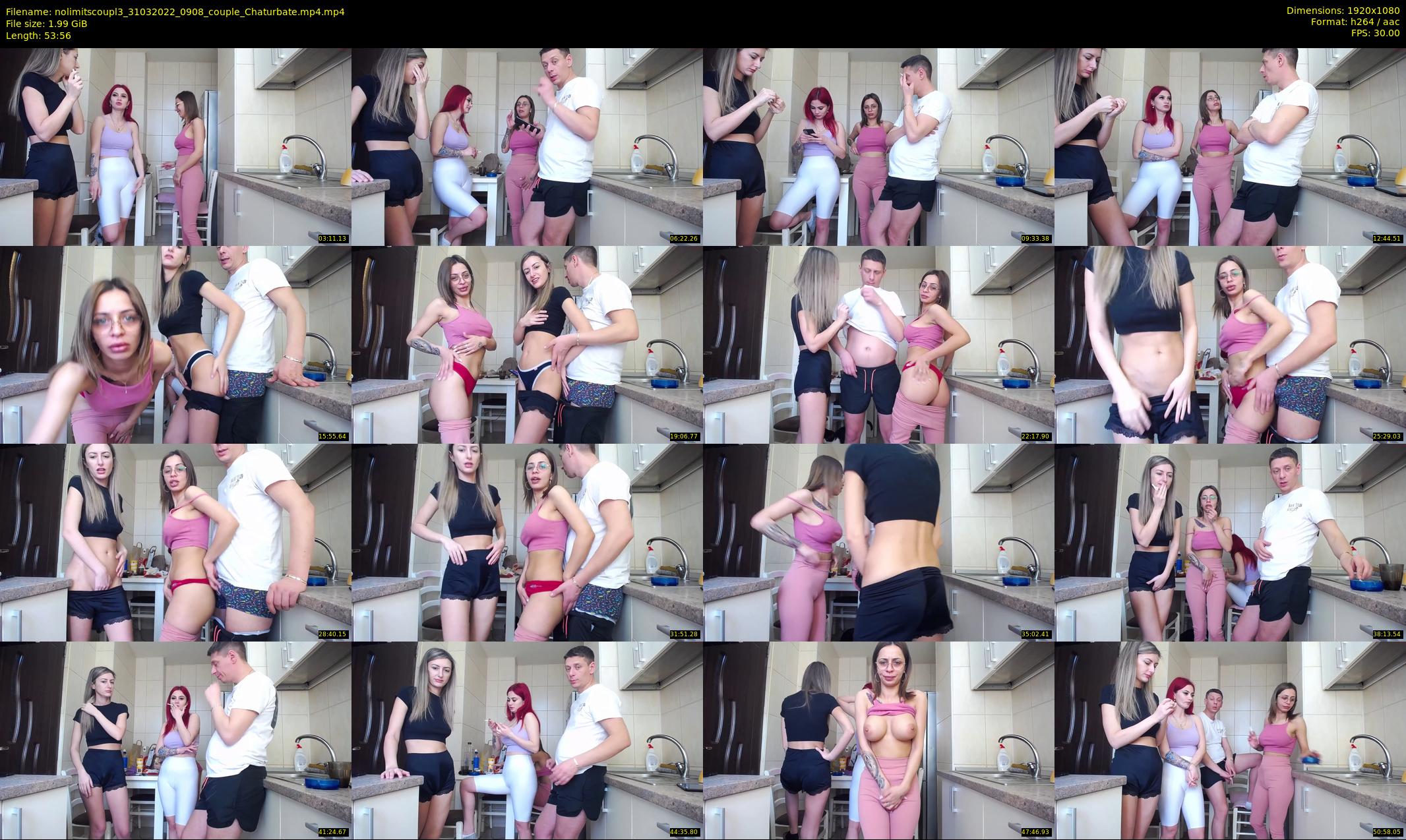 nolimitscoupl3 — 54 minute Chaturbate couple cam show recording, 1080p, Mar 31, 2022