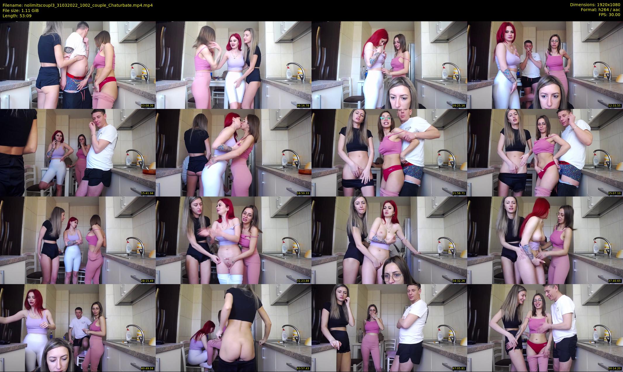 nolimitscoupl3 — 54 minute Chaturbate couple cam show recording, 1080p, Mar 31, 2022