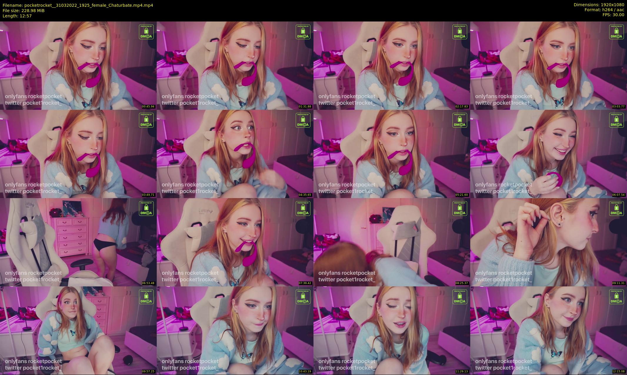 pocketrocket_ — 13 minute Chaturbate female cam show recording, 1080p, Mar 31, 2022