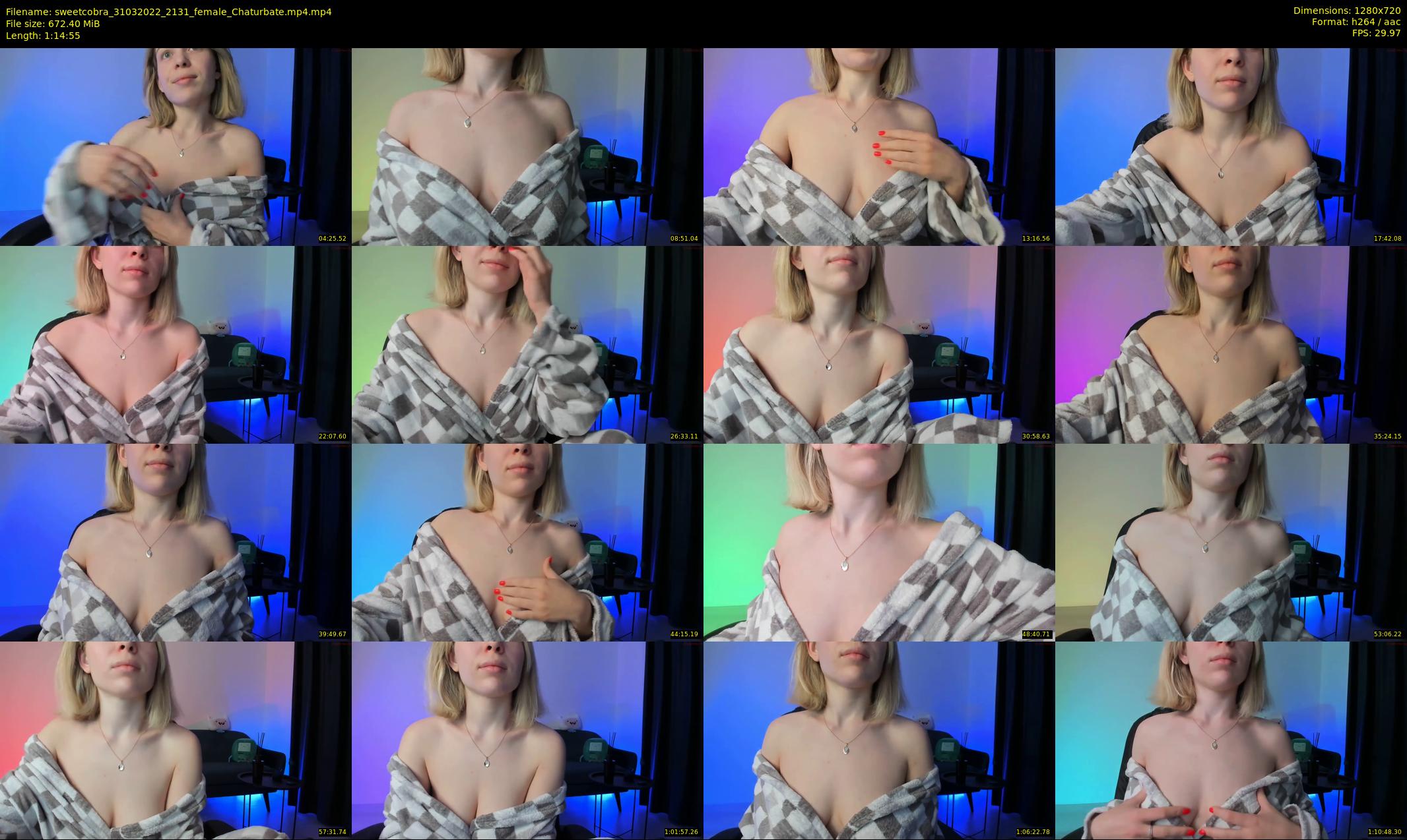 sweetcobra — 75 minute Chaturbate female cam show recording, 720p, Mar 31, 2022