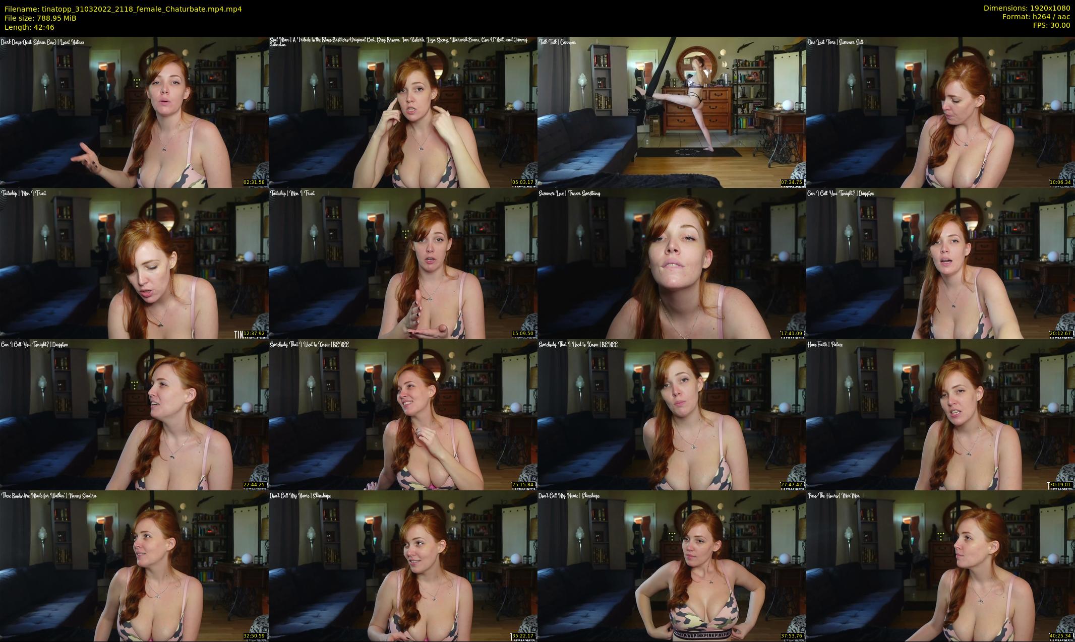 tinatopp — 43 minute Chaturbate female cam show recording, 1080p, Mar 31, 2022