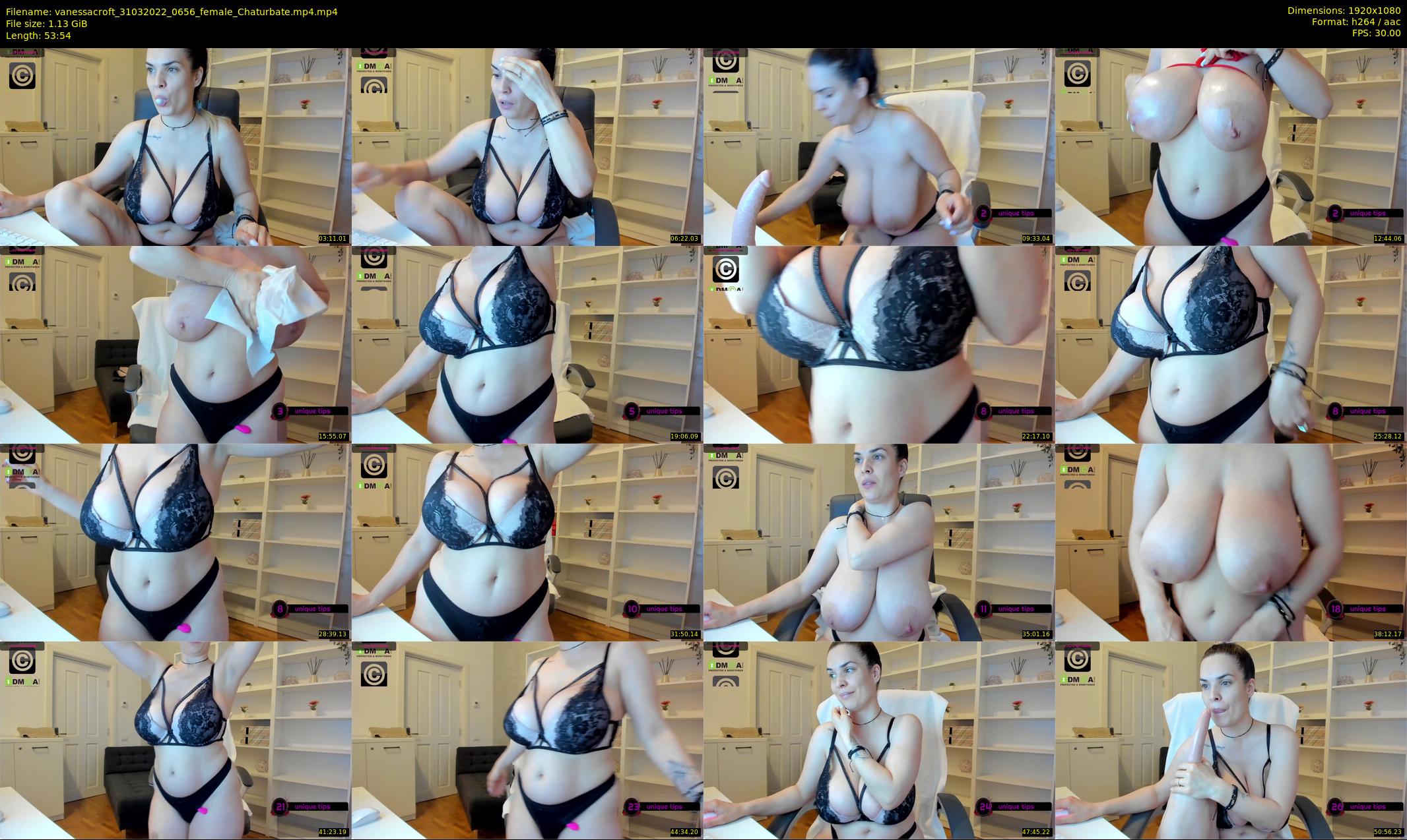 vanessacroft — 54 minute Chaturbate female cam show recording, 1080p, Mar 31, 2022