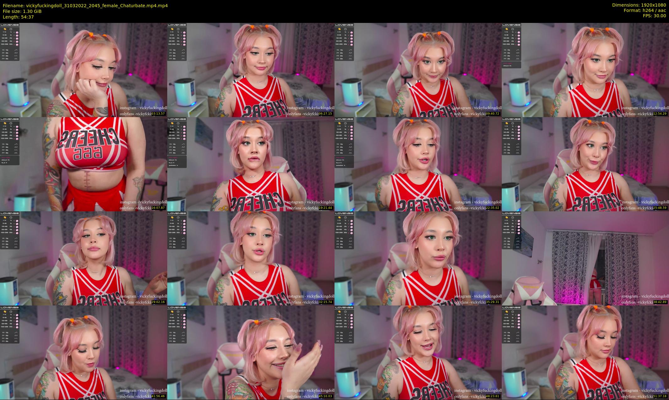 vickyfuckingdoll — 55 minute Chaturbate female cam show recording, 1080p, Mar 31, 2022