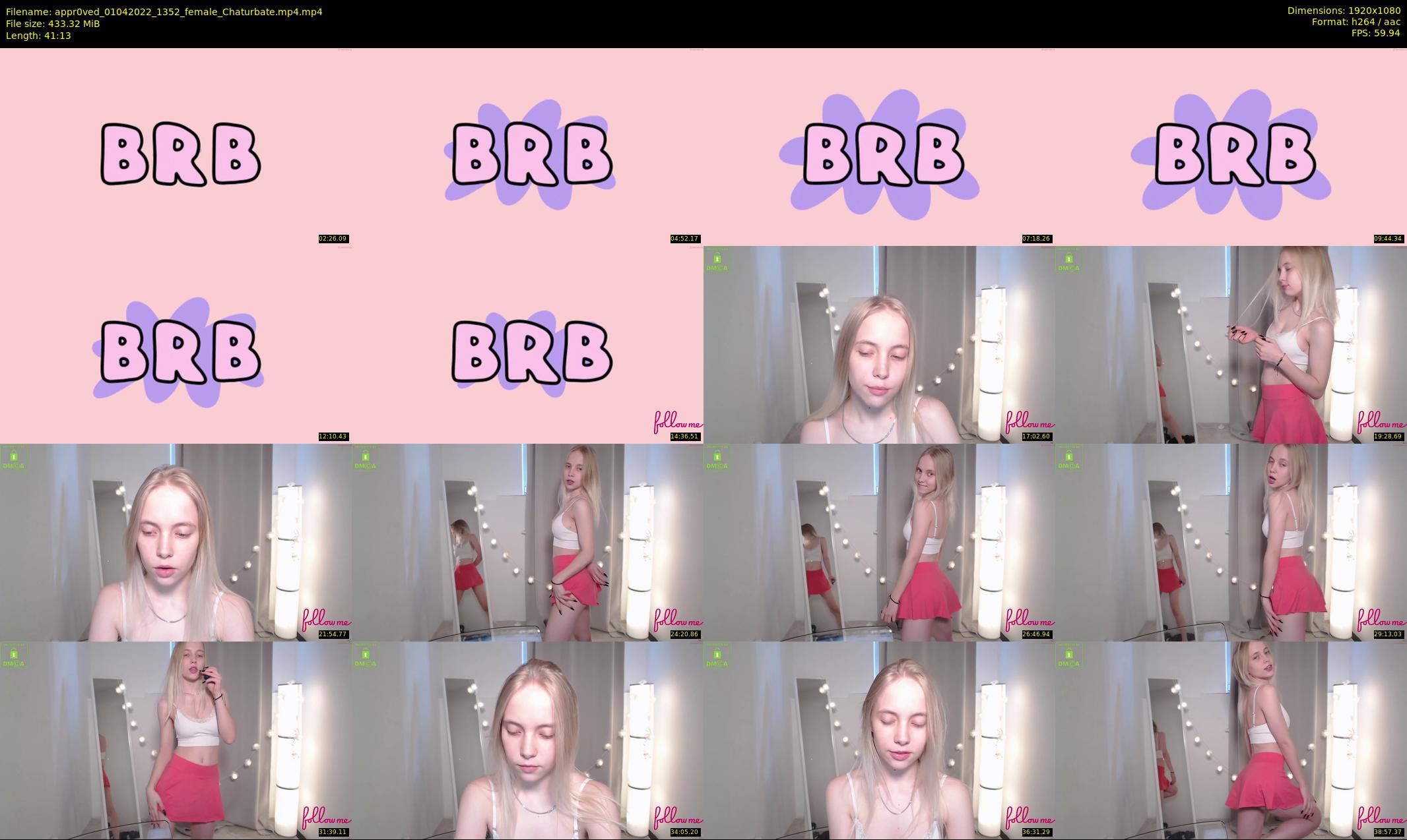 appr0ved — 42 minute Chaturbate female cam show recording, 1080p, Apr 1, 2022