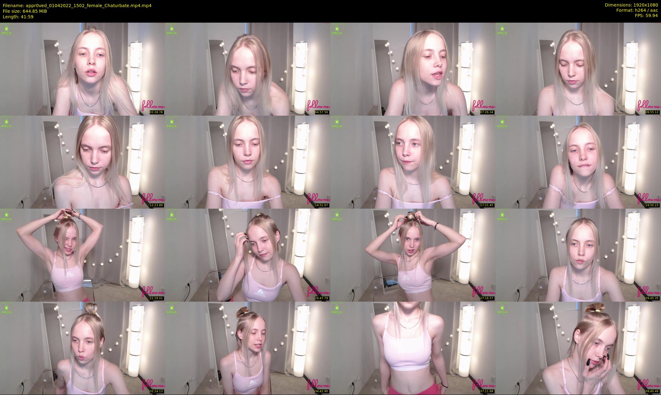 appr0ved — 42 minute Chaturbate female cam show recording, 1080p, Apr 1, 2022