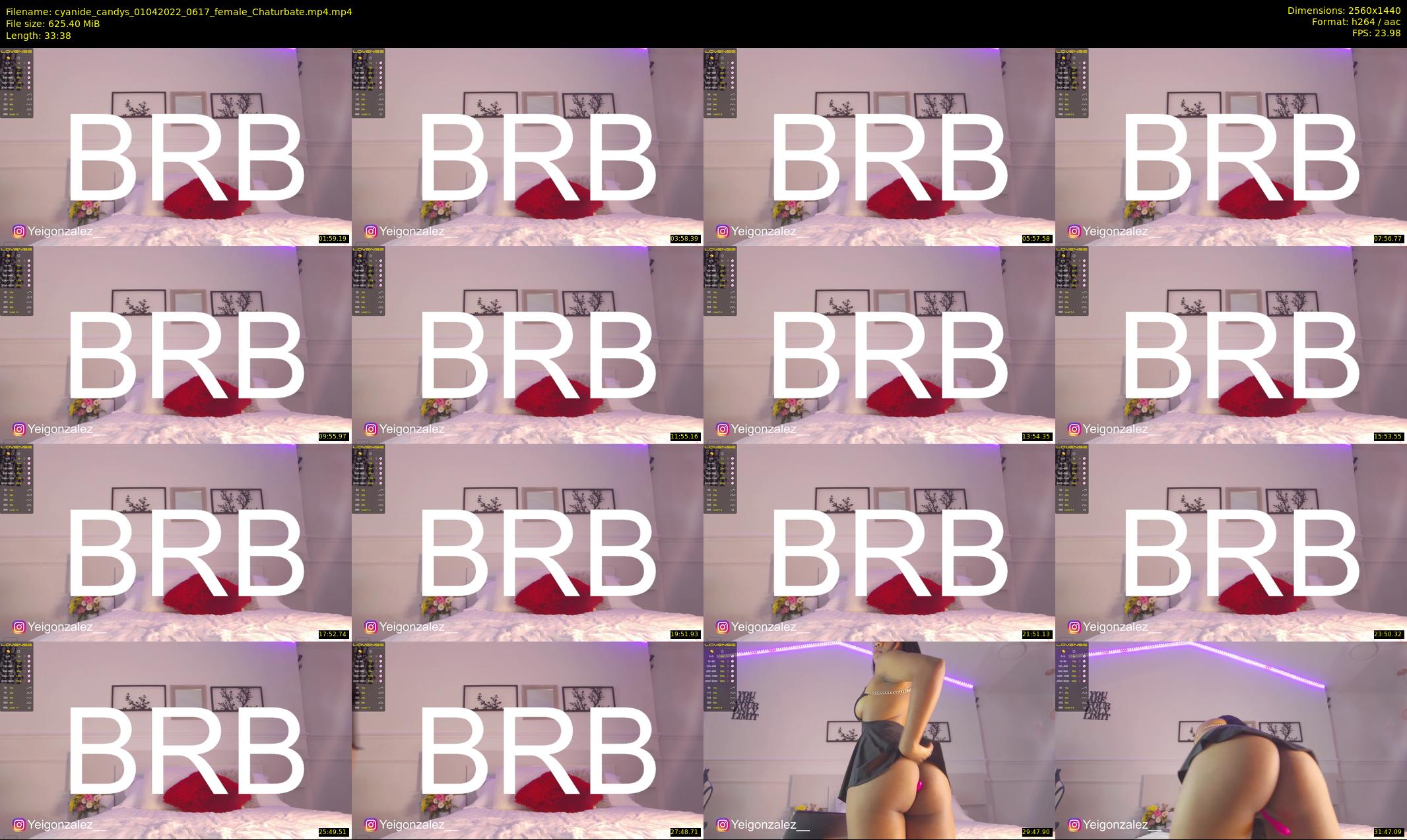 cyanide_candys — 34 minute Chaturbate female cam show recording, 1080p, Apr 1, 2022