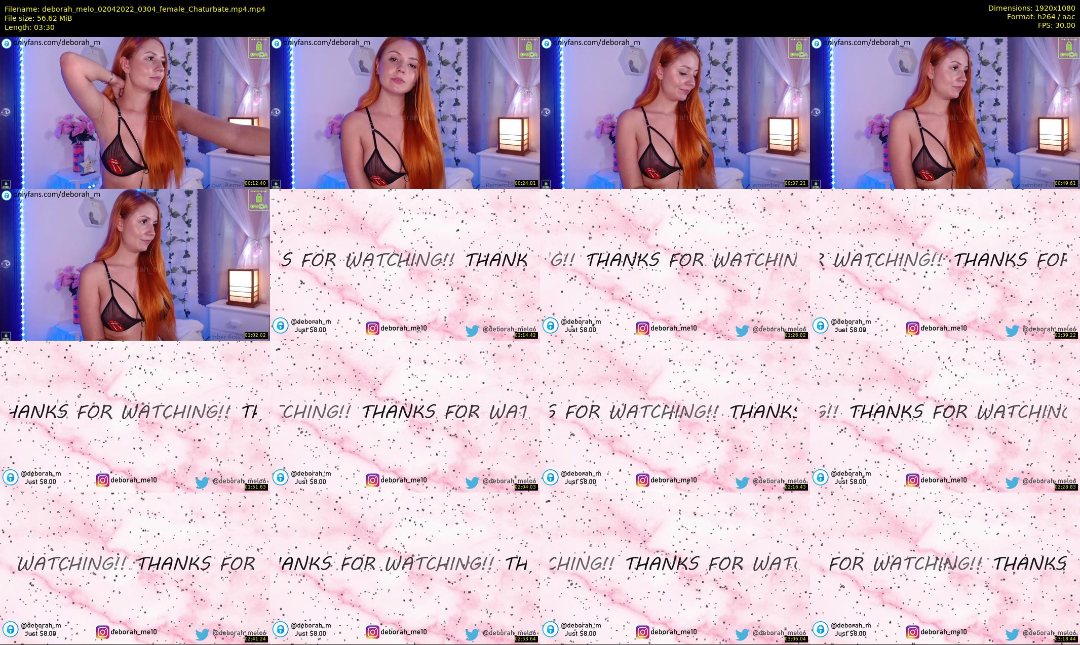 deborah_melo — 4 minute Chaturbate female cam show recording, 1080p, Apr 2, 2022
