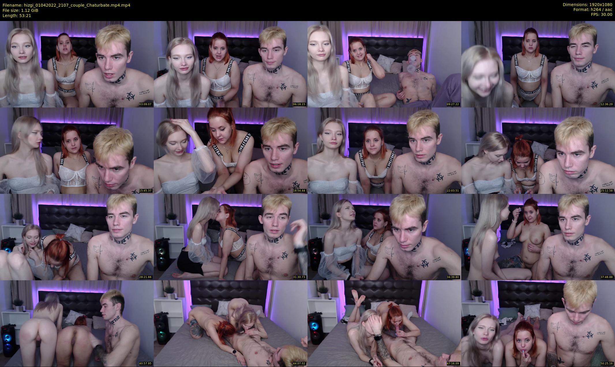 hizgi — 54 minute Chaturbate couple cam show recording, 1080p, Apr 1, 2022