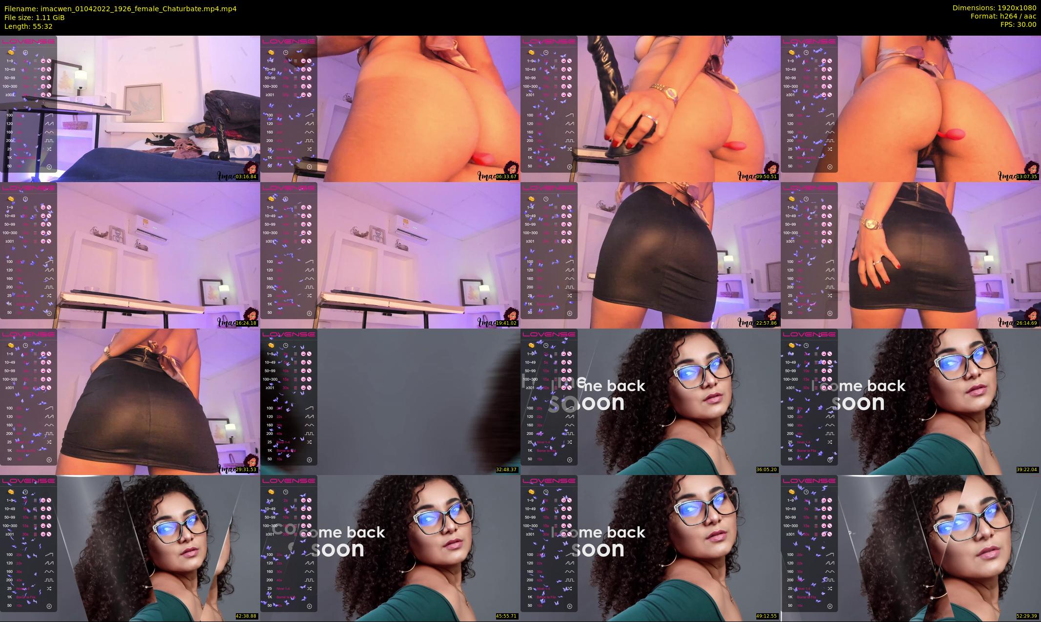 imacwen — 56 minute Chaturbate female cam show recording, 1080p, Apr 1, 2022