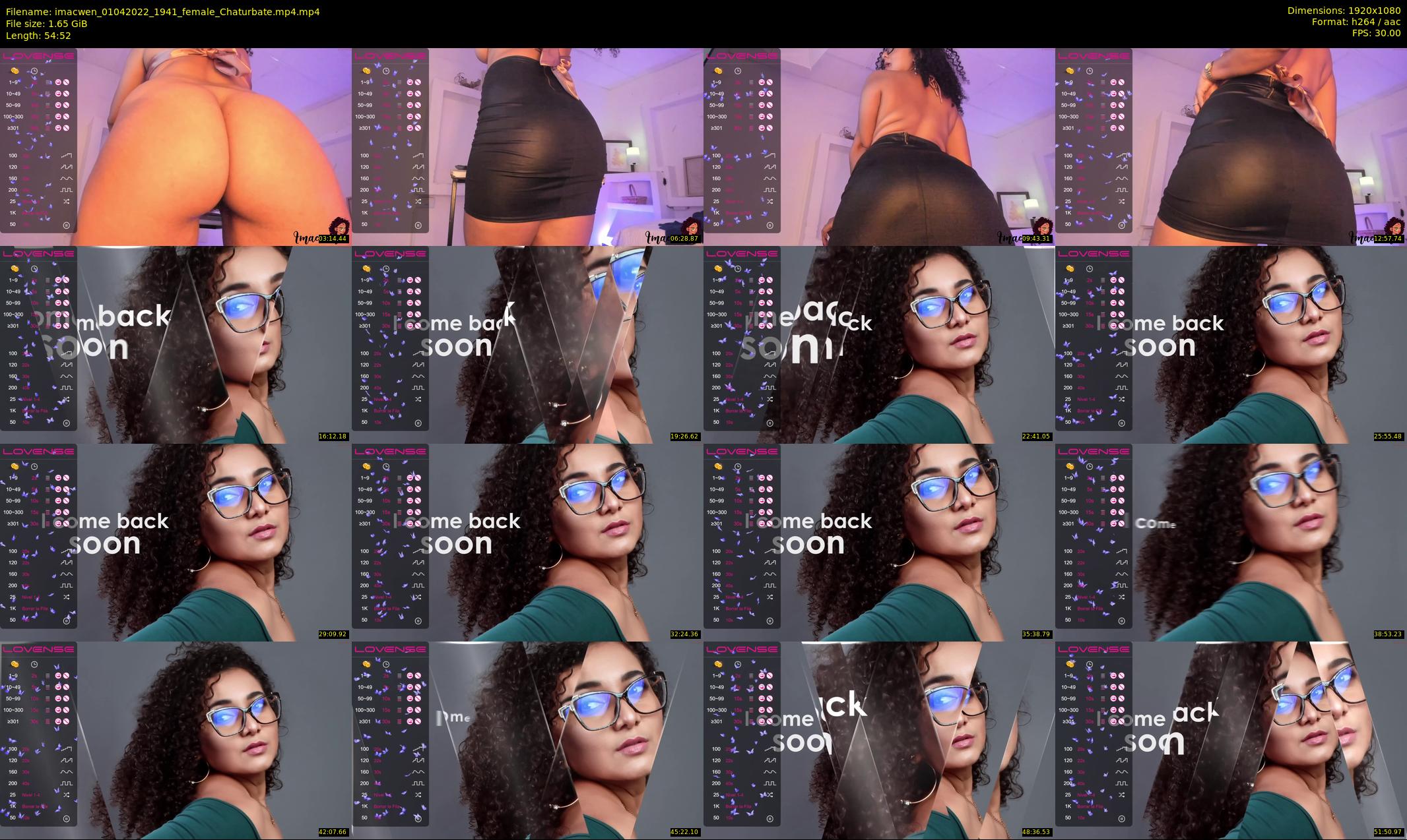 imacwen — 55 minute Chaturbate female cam show recording, 1080p, Apr 1, 2022