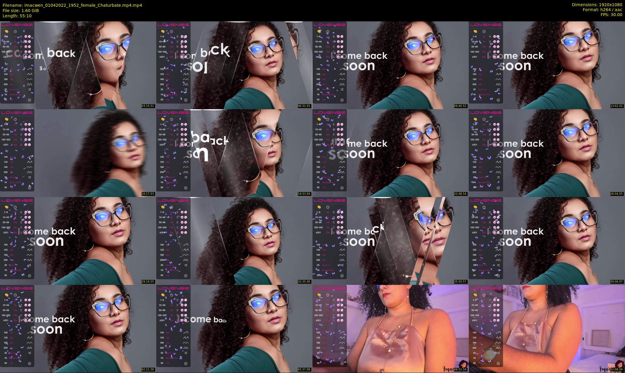 imacwen — 56 minute Chaturbate female cam show recording, 1080p, Apr 1, 2022