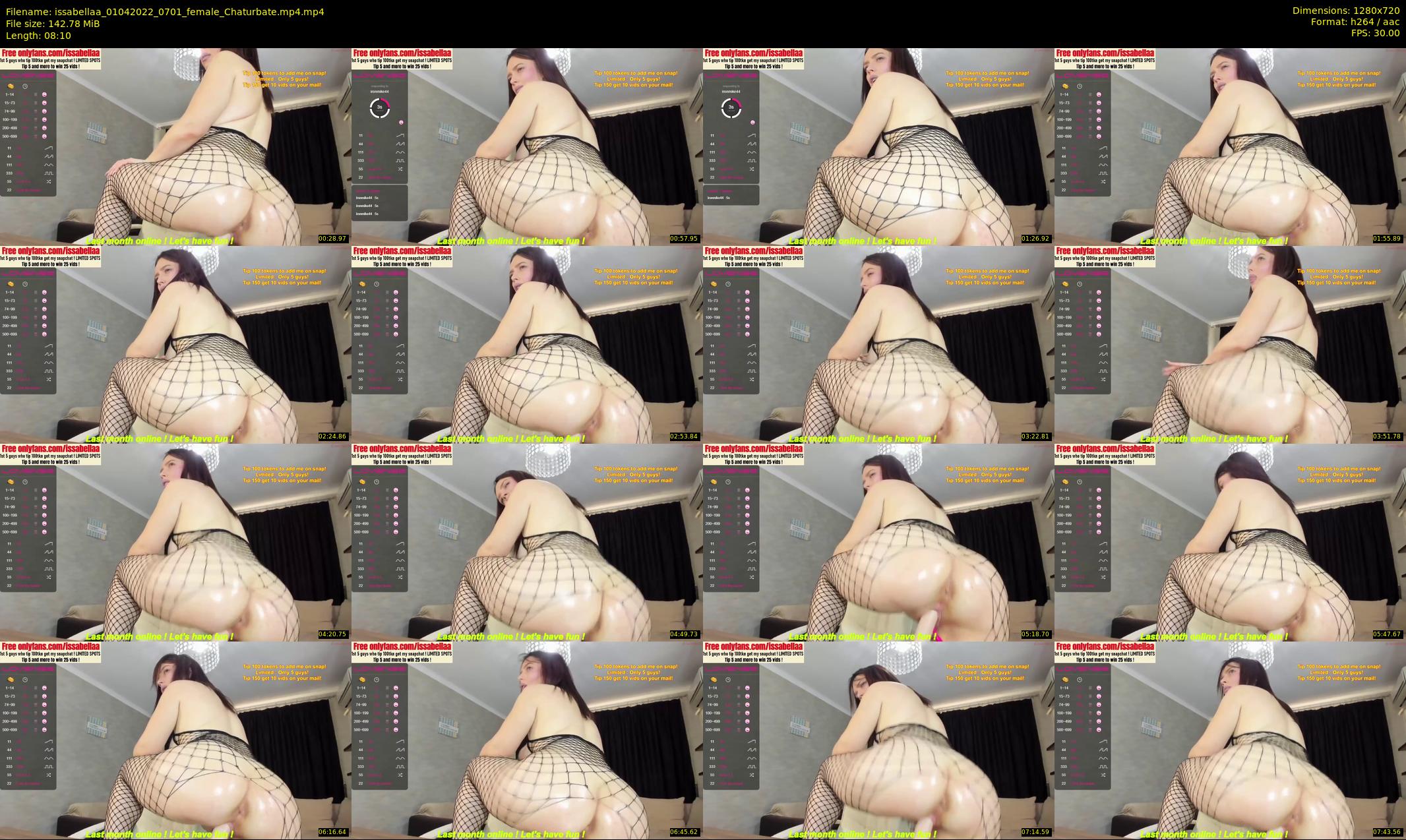 issabellaa — 9 minute Chaturbate female cam show recording, 720p, Apr 1, 2022
