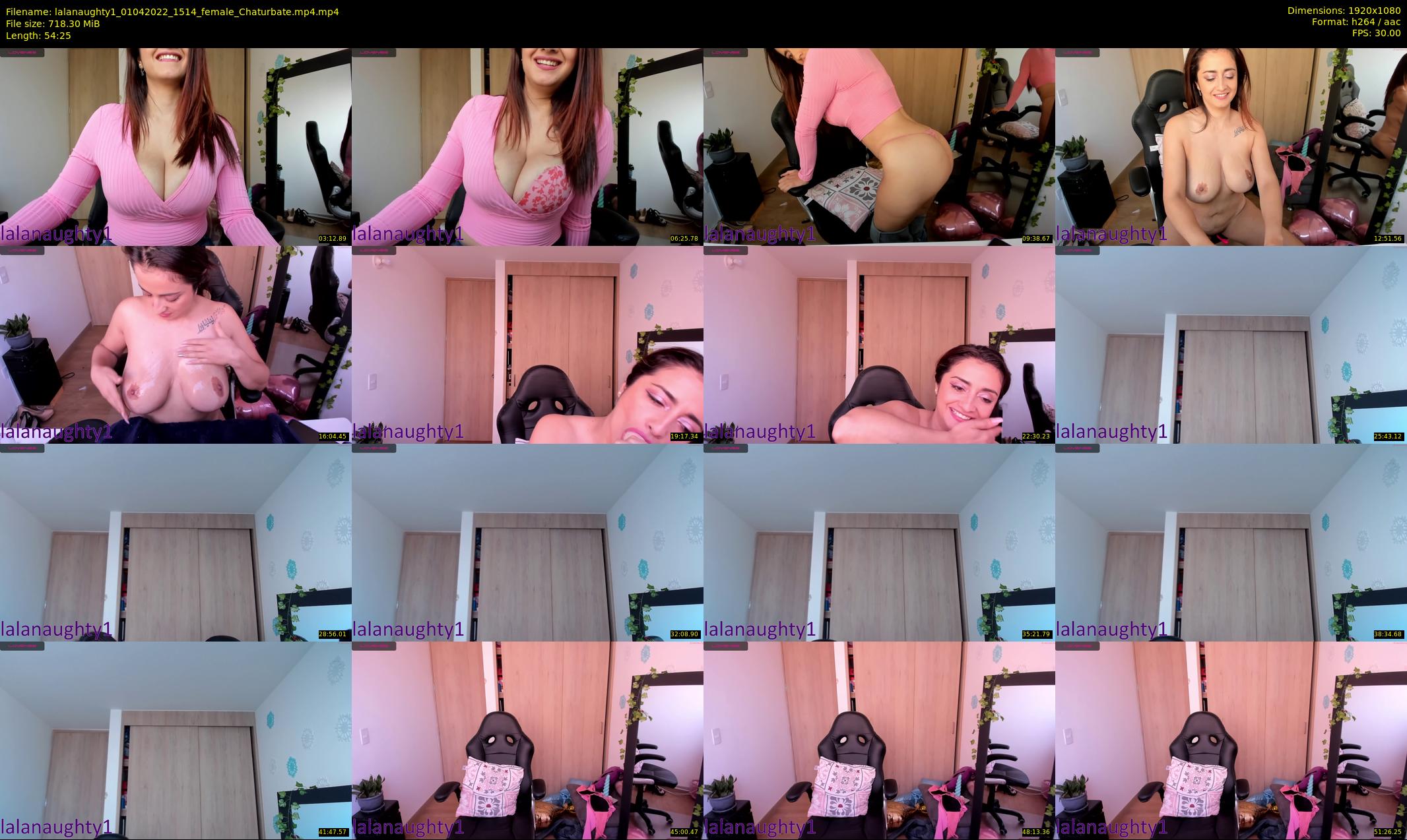 lalanaughty1 — 55 minute Chaturbate female cam show recording, 1080p, Apr 1, 2022