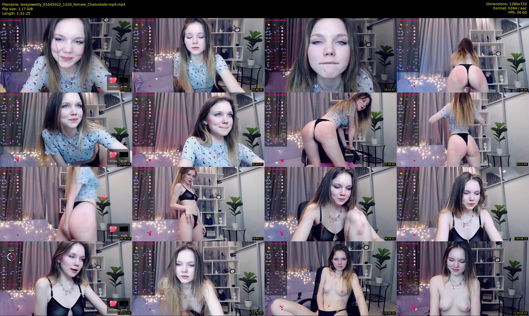lessysweety — 92 minute Chaturbate female cam show recording, 720p, Apr 1, 2022