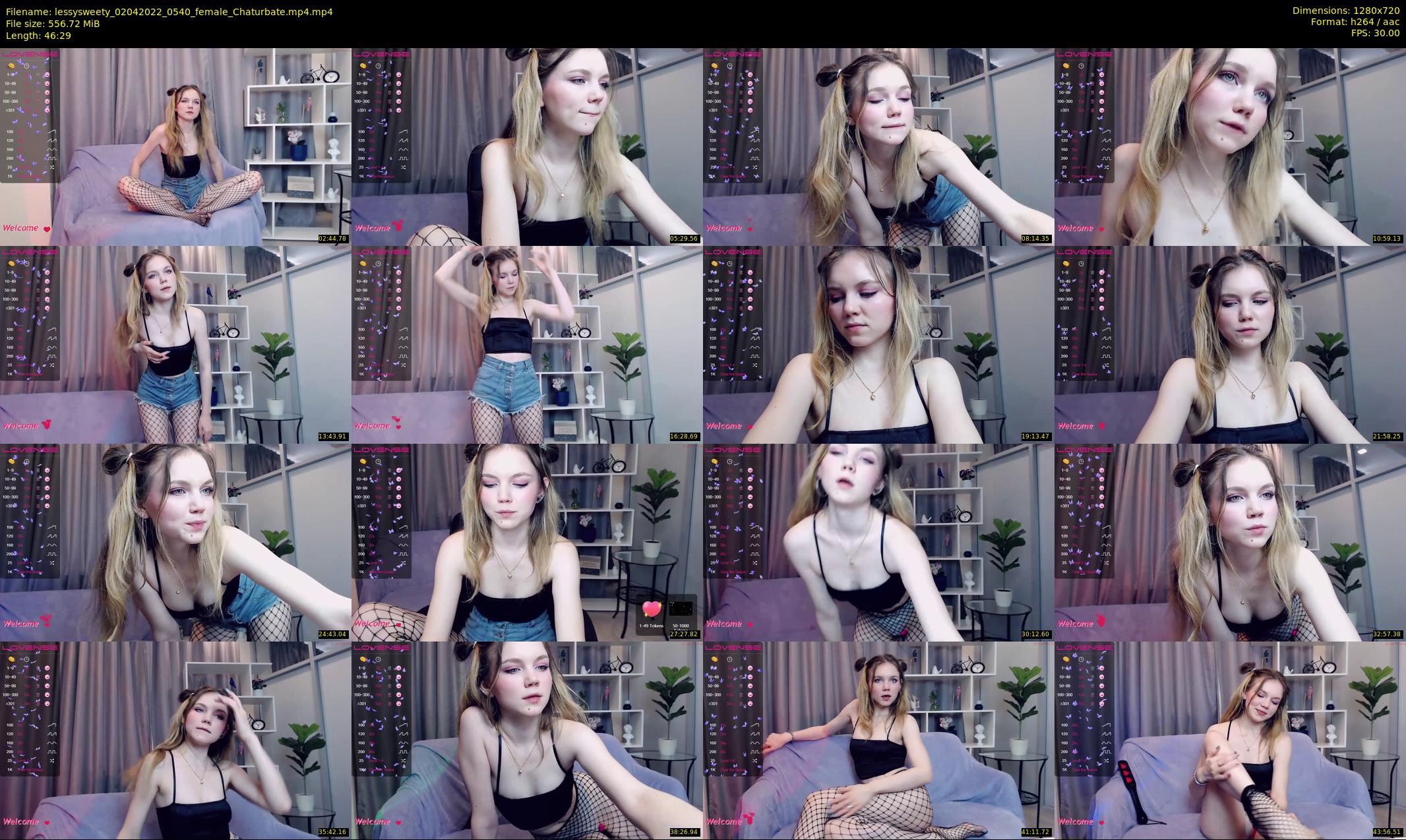 lessysweety — 47 minute Chaturbate female cam show recording, 720p, Apr 2, 2022