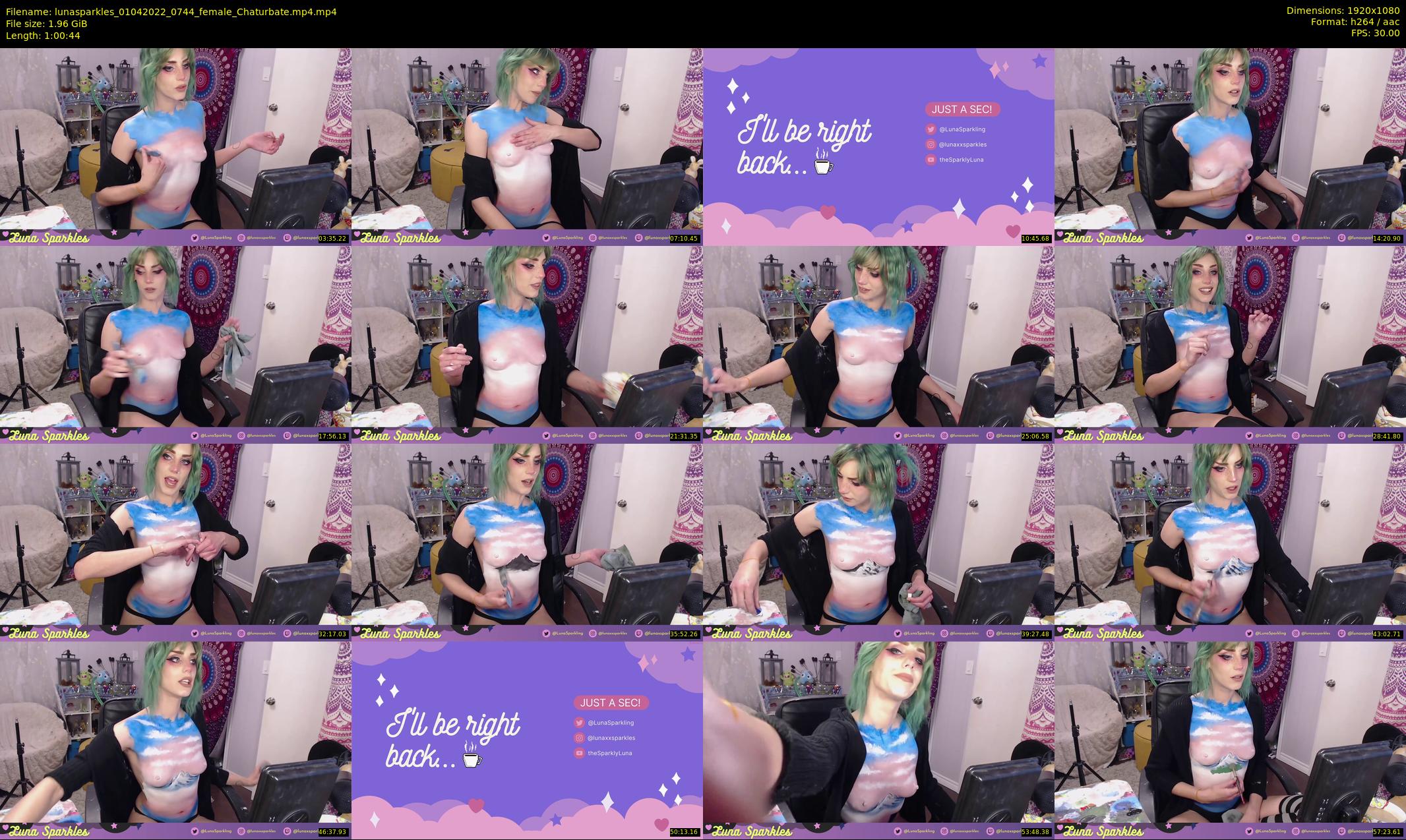 lunasparkles — 61 minute Chaturbate female cam show recording, 1080p, Apr 1, 2022