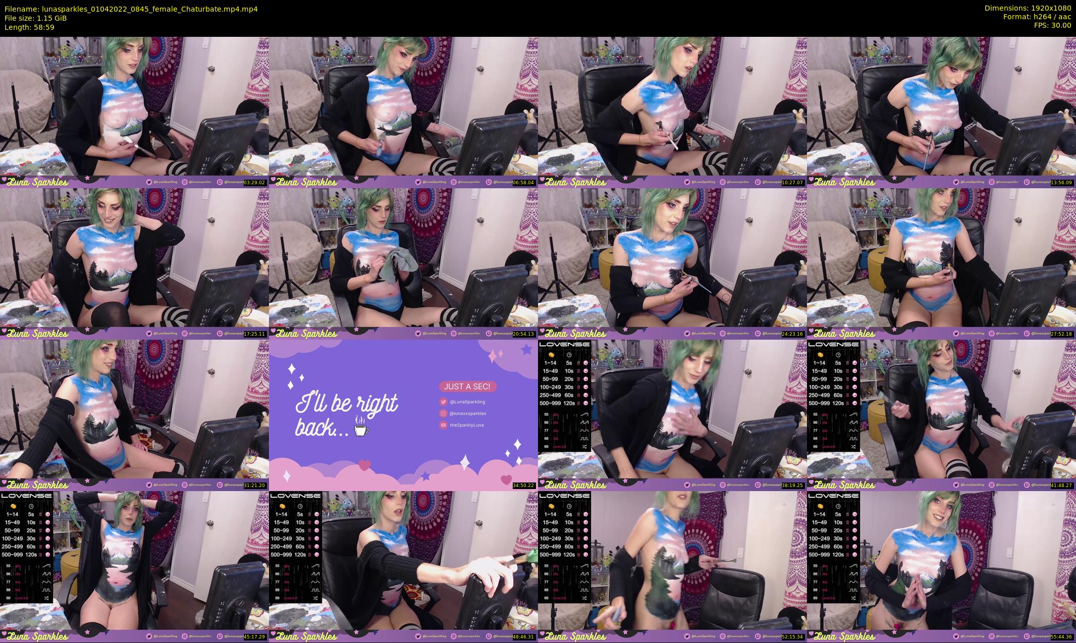 lunasparkles — 59 minute Chaturbate female cam show recording, 1080p, Apr 1, 2022