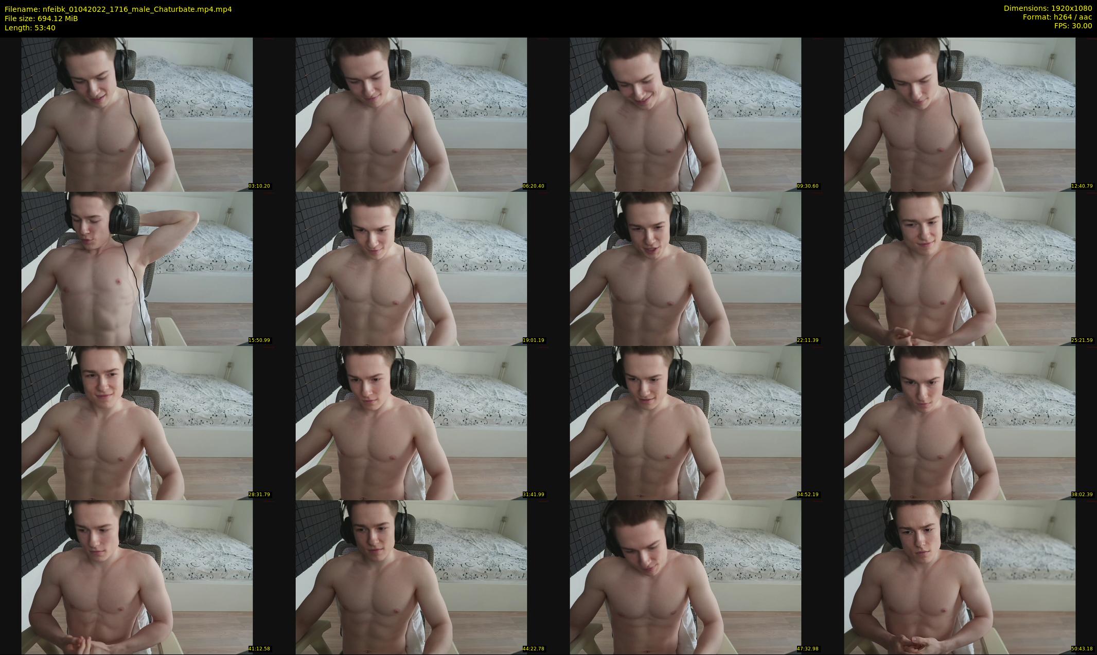 nfeibk — 54 minute Chaturbate male cam show recording, 1080p, Apr 1, 2022