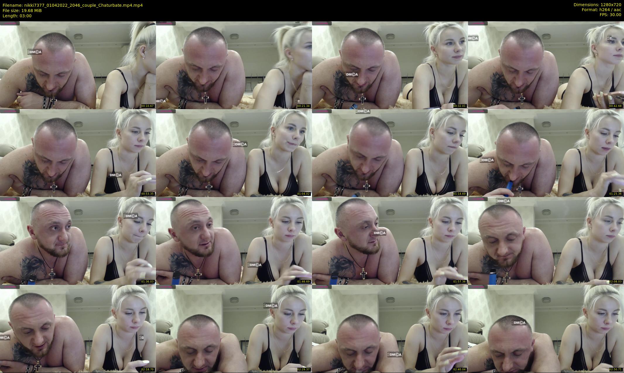 nikki7377 — 3 minute Chaturbate couple cam show recording, 720p, Apr 1, 2022