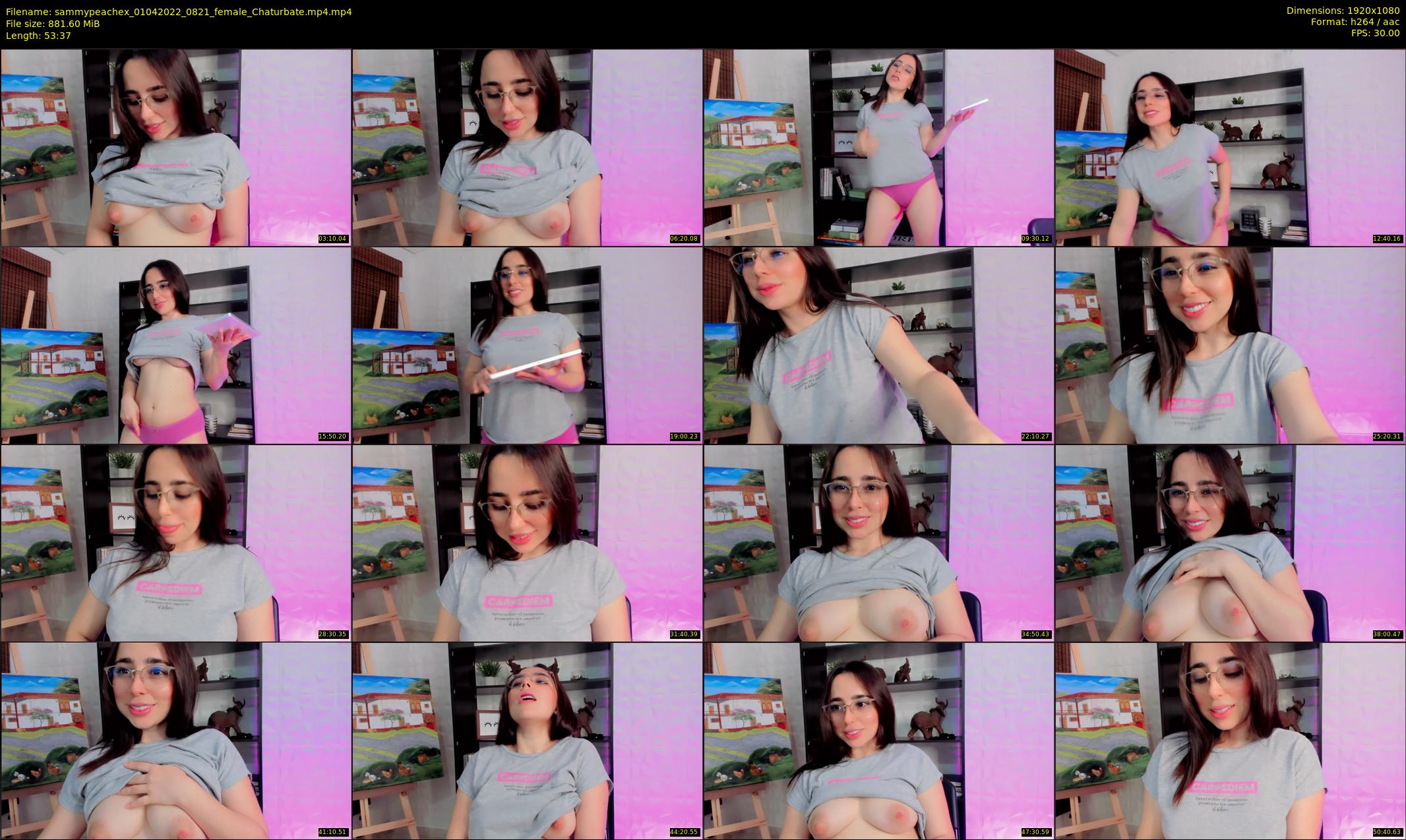 sammypeachex — 54 minute Chaturbate female cam show recording, 1080p, Apr 1, 2022