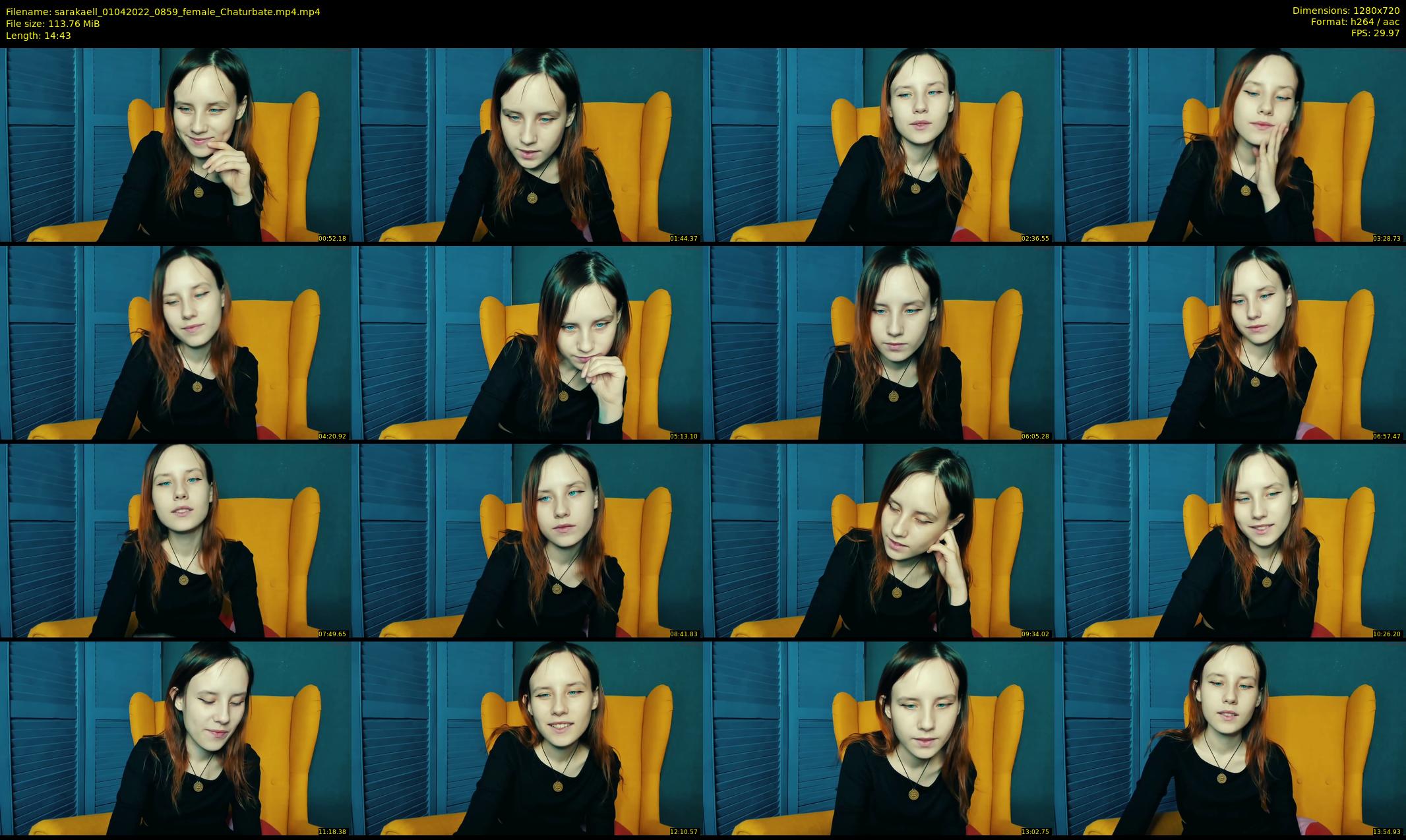 sarakaell — 15 minute Chaturbate female cam show recording, 720p, Apr 1, 2022