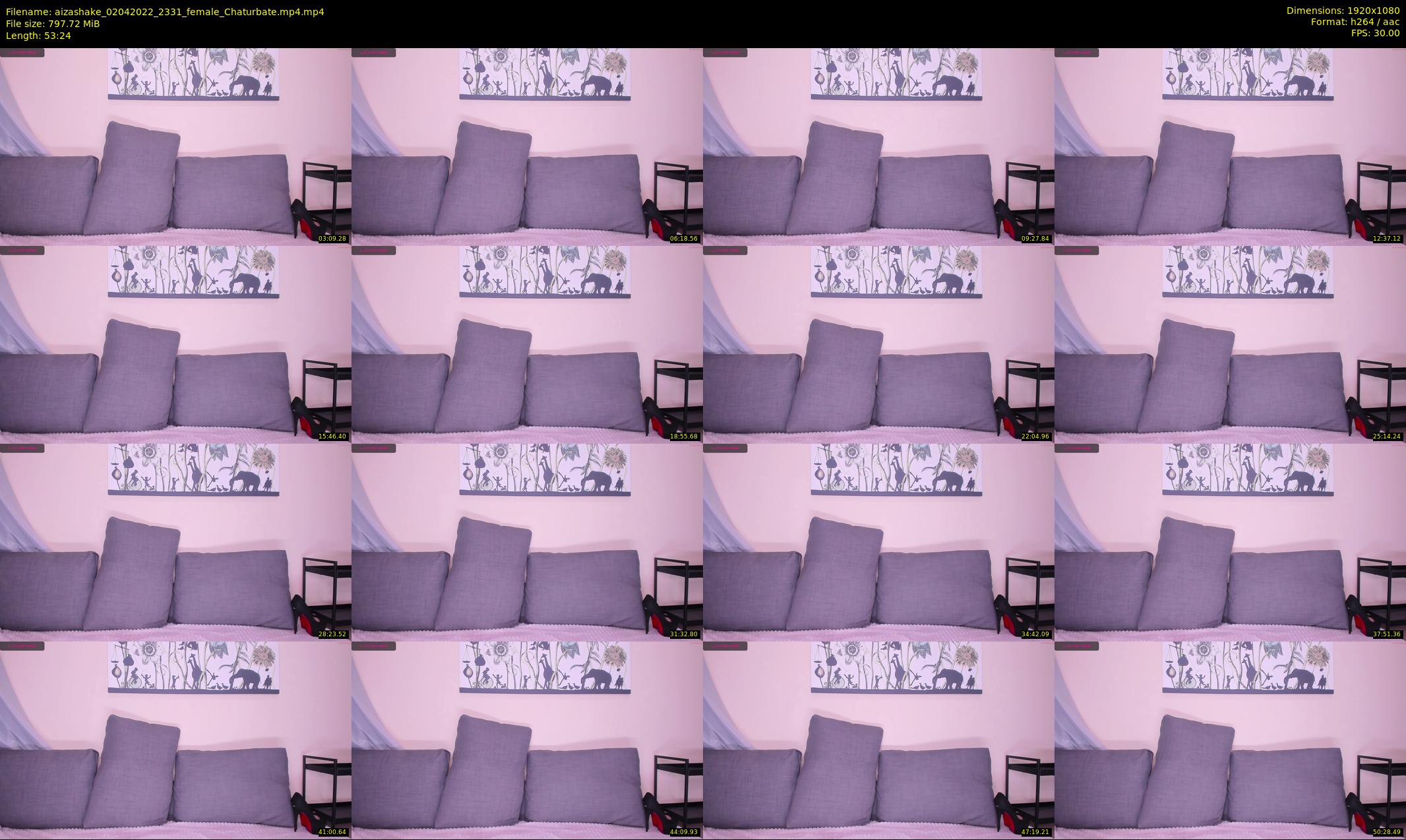 aizashake — 54 minute Chaturbate female cam show recording, 1080p, Apr 2, 2022
