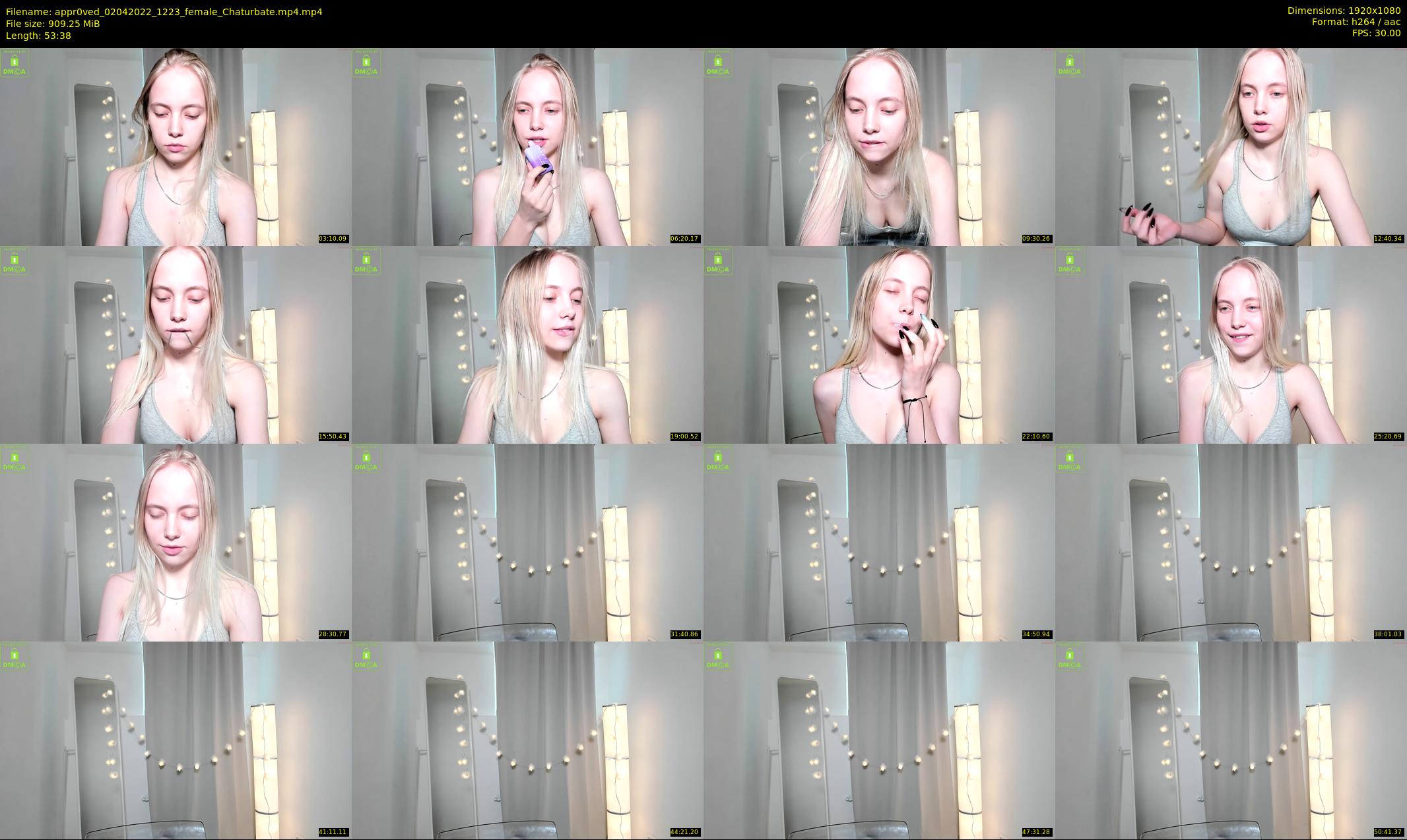 appr0ved — 54 minute Chaturbate female cam show recording, 1080p, Apr 2, 2022